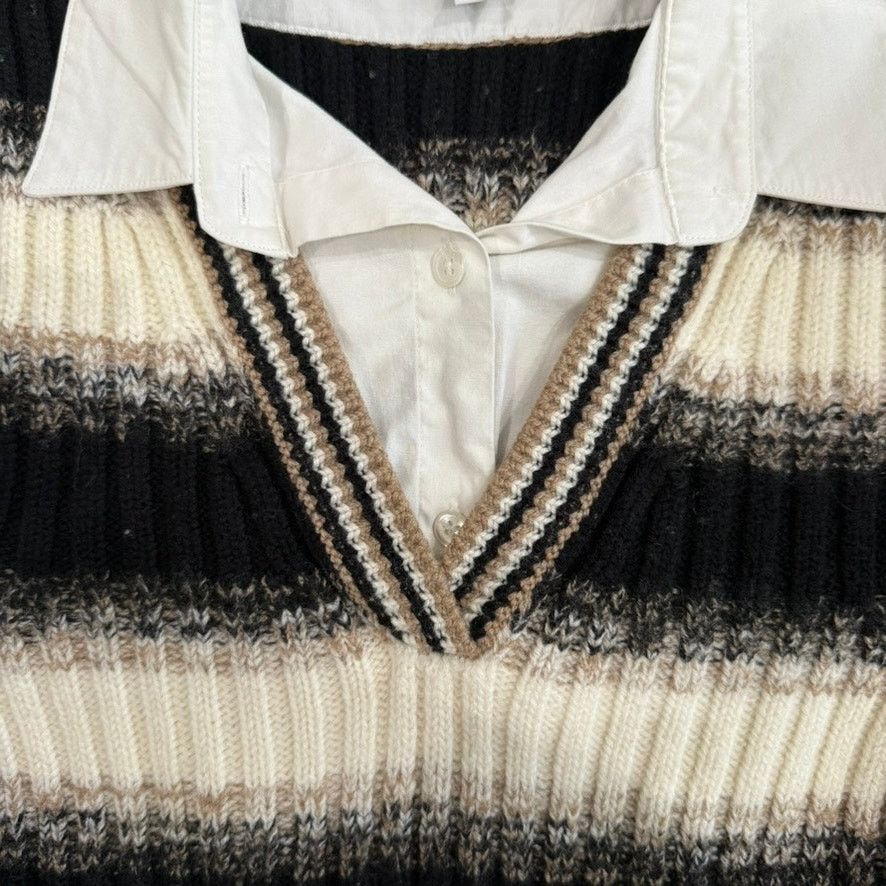 Veronica Beard Veronica Beard Spear Mixed Media Vest in White Multi, Size S Size S / US 4 / IT 40 - 6 Thumbnail
