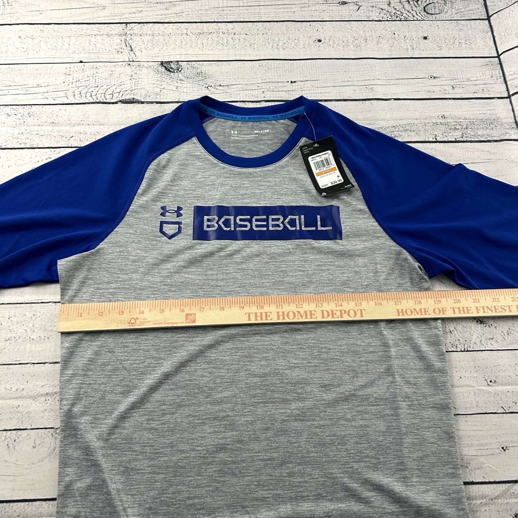 Under Armour Under Armour Baseball T Shirt 3/4 Sleeve Men Small Blue Gray Shirt Size US S / EU 44-46 / 1 - 5 Thumbnail