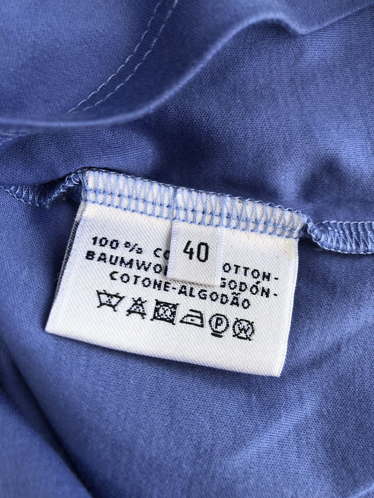 Designer × Hermes × Vintage Hermes blue embroidered pocket micro t-shirt Size M / US 6-8 / IT 42-44 - 5 Thumbnail