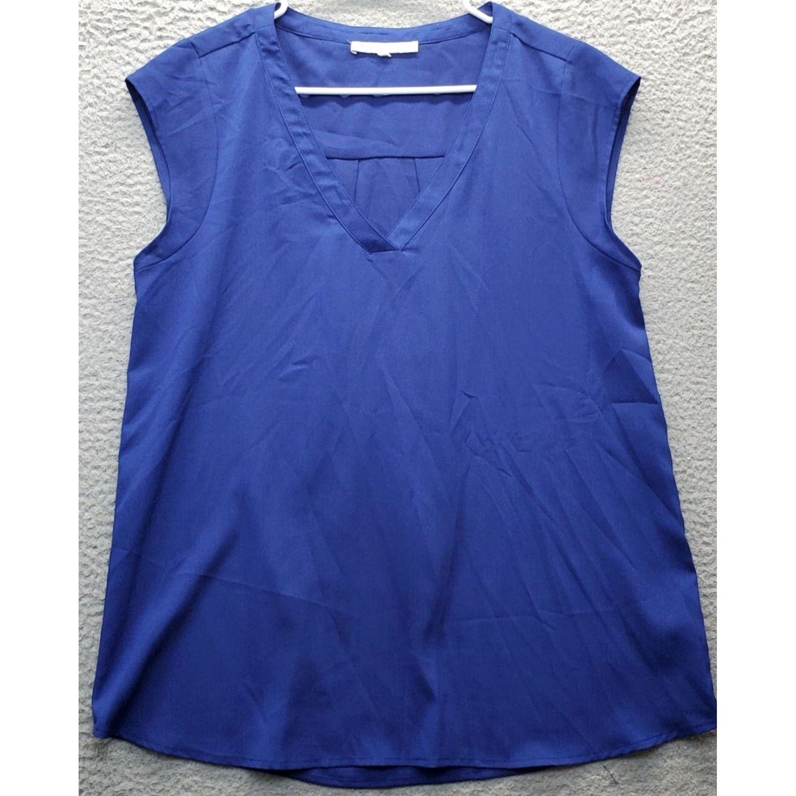 Anthropologie Daniel Rainn Tank Top Womens M Blue Sleeveless V Neck Pullover Anthropologie Shirt Shirt Size M / US 6-8 / IT 42-44 - 2 Thumbnail