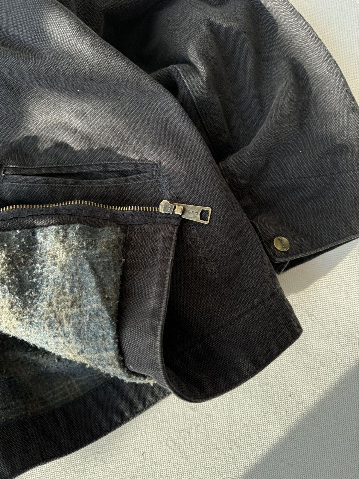 Carhartt × Vintage Vintage Carhartt Detroit jacket Black 90s Archive Zip Up Size US L / EU 52-54 / 3 - 17 Thumbnail