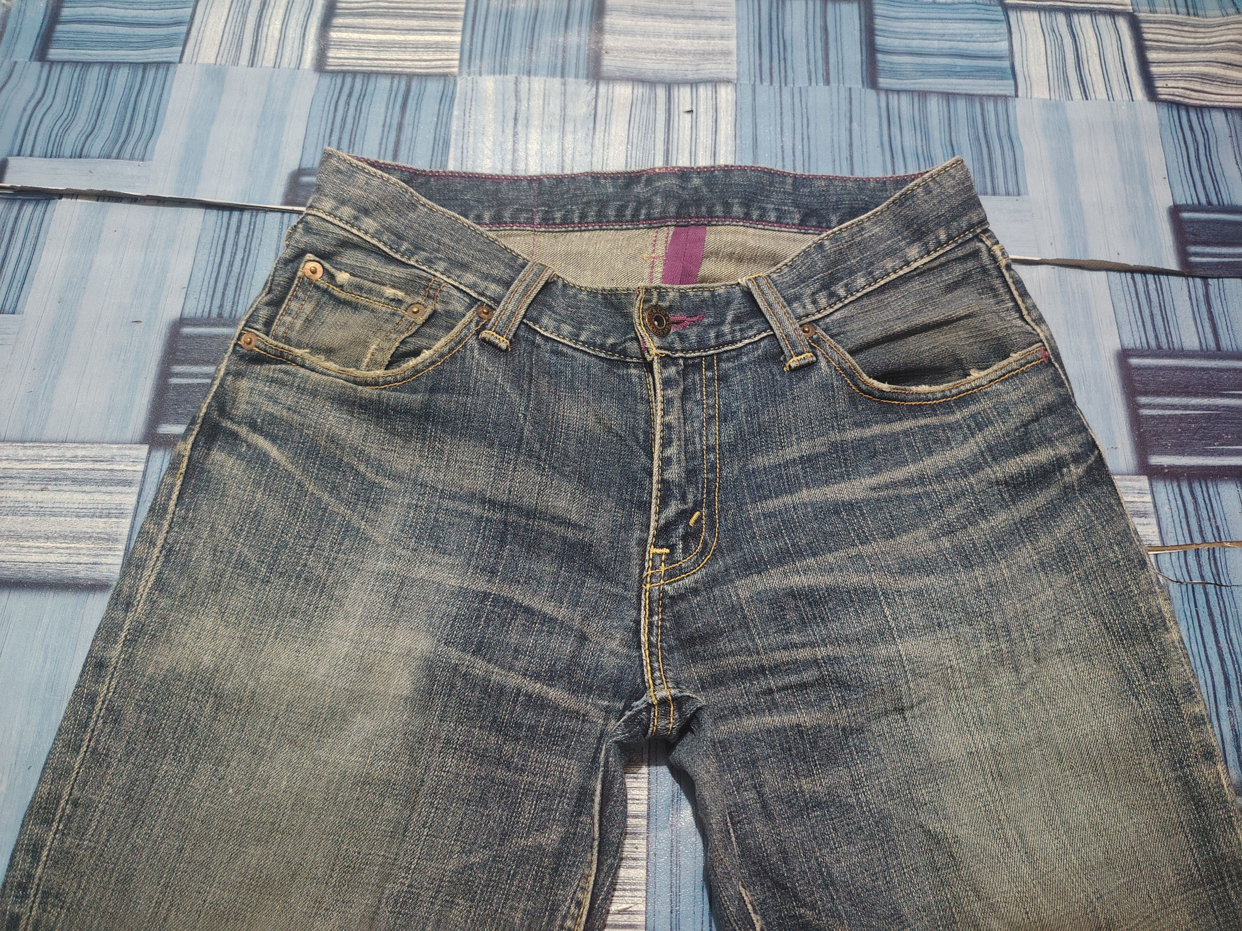 Levi's Vtg Levis 502 purple stitch Button V11 Size US 30 / EU 46 - 8 Thumbnail
