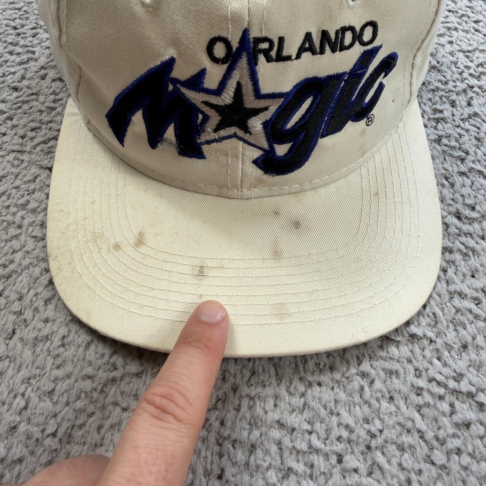 Sports Specialties Vintage 90s Orlando Magic Script Snapback Hat Cap NBA Size ONE SIZE - 8 Thumbnail