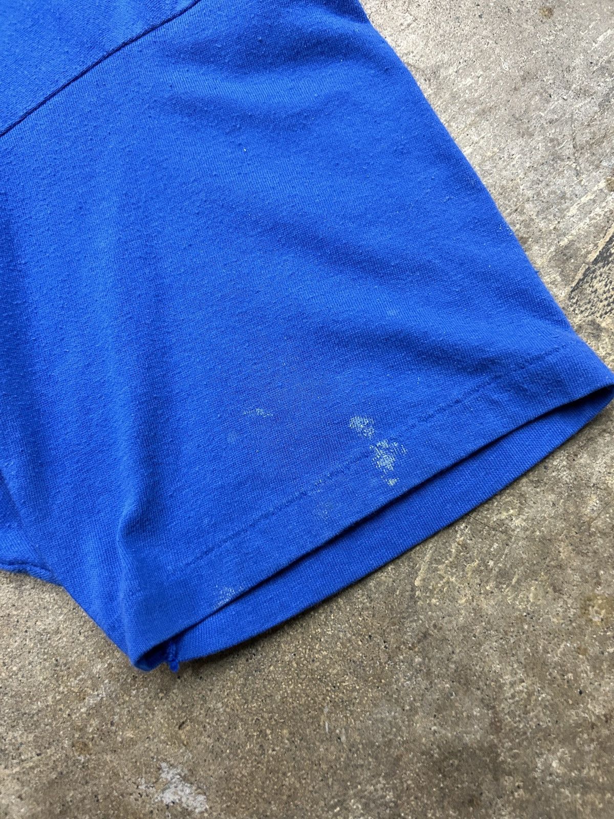 Vintage 70s Auto Shop Tee Large Blue Hanes Beefy Quik Shop Size US L / EU 52-54 / 3 - 6 Thumbnail