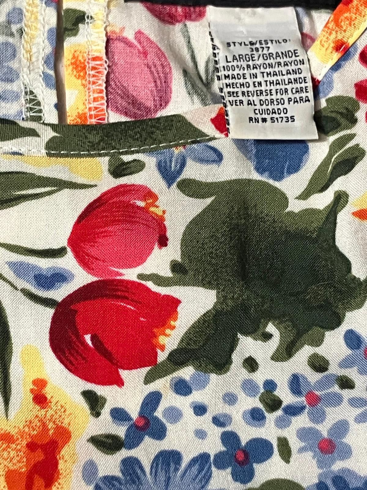 Other Sag Harbor Floral 3-Piece Set Skirt & 2 Blouses Rayon Large Size L / US 10 / IT 46 - 8 Thumbnail