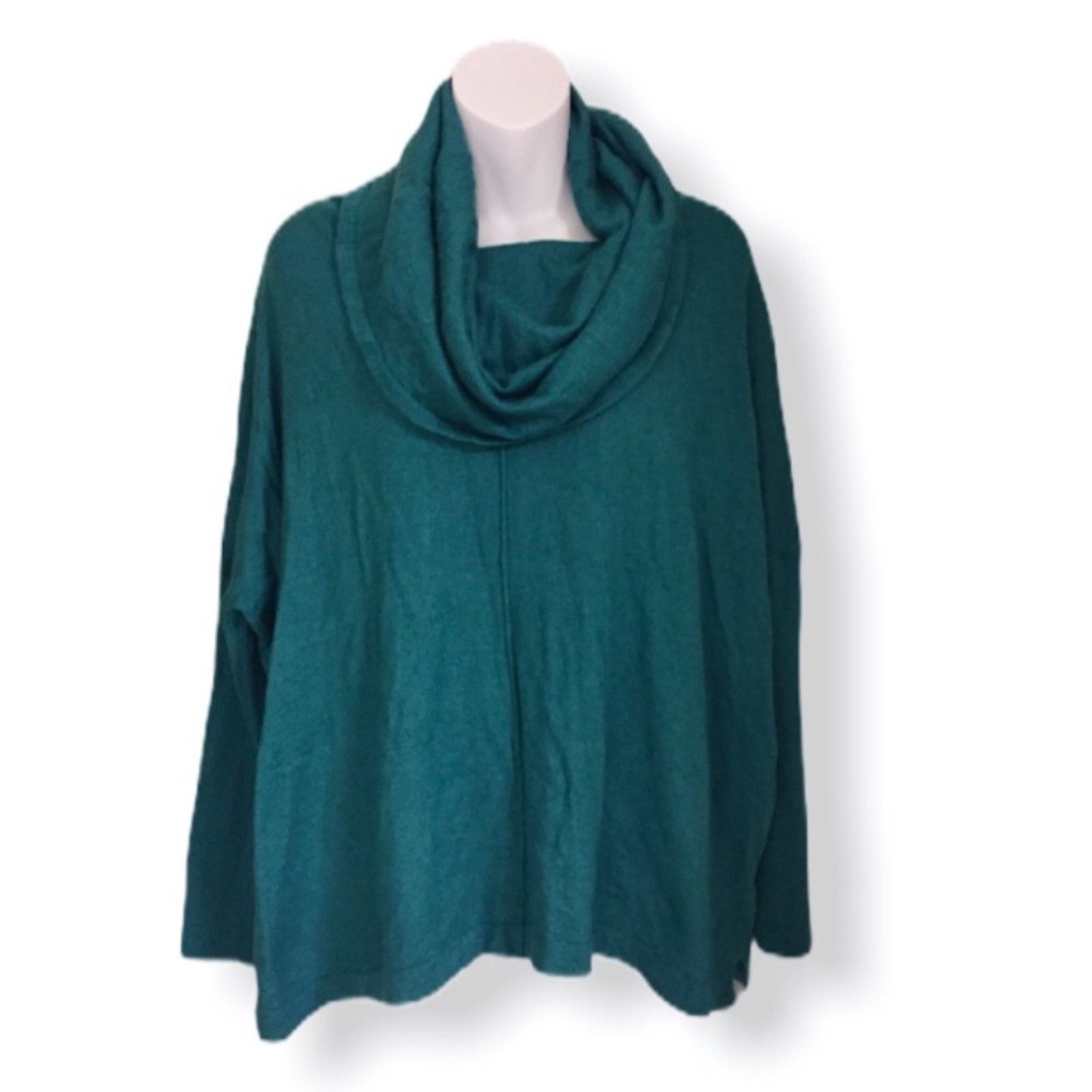 Madison Madison Teal Cowl Sweater Size L / US 10 / IT 46 - 2 Thumbnail