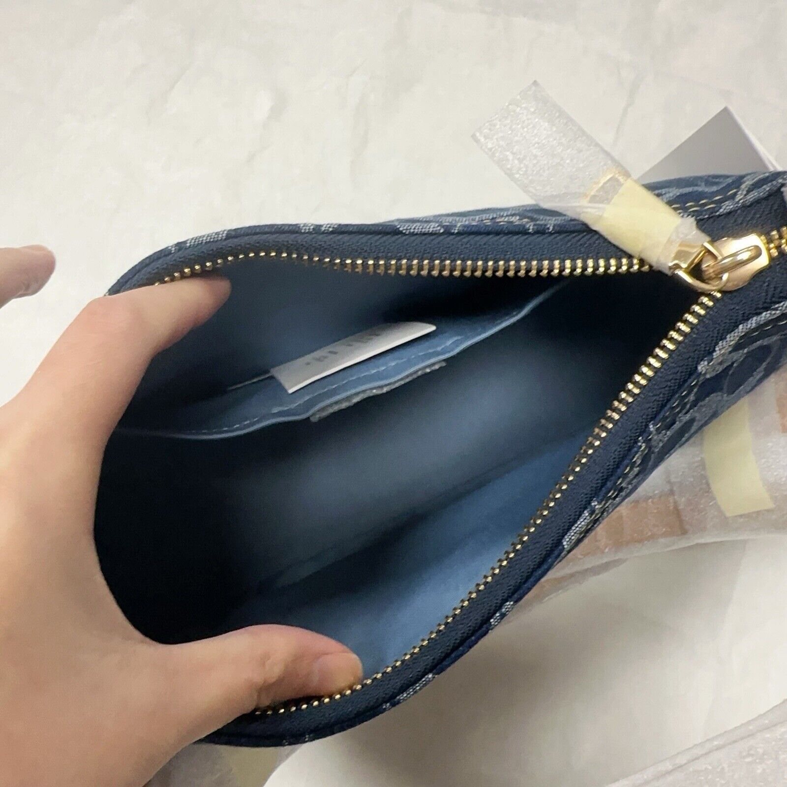Coach NEW Limited Coach Large Teri Crossbody Bag Denim CAF82 Size ONE SIZE - 9 Thumbnail