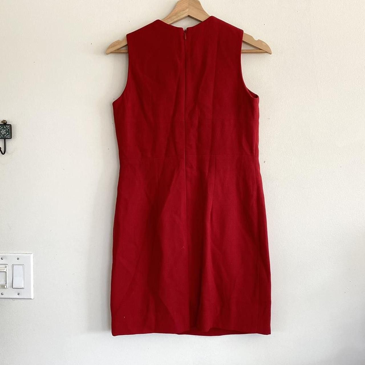 Ann Taylor ANN TAYLOR PETITE WOOL RED MINI DRESS WOMENS SIZE 4 PETITES Size S / US 4 / IT 40 - 2 Thumbnail