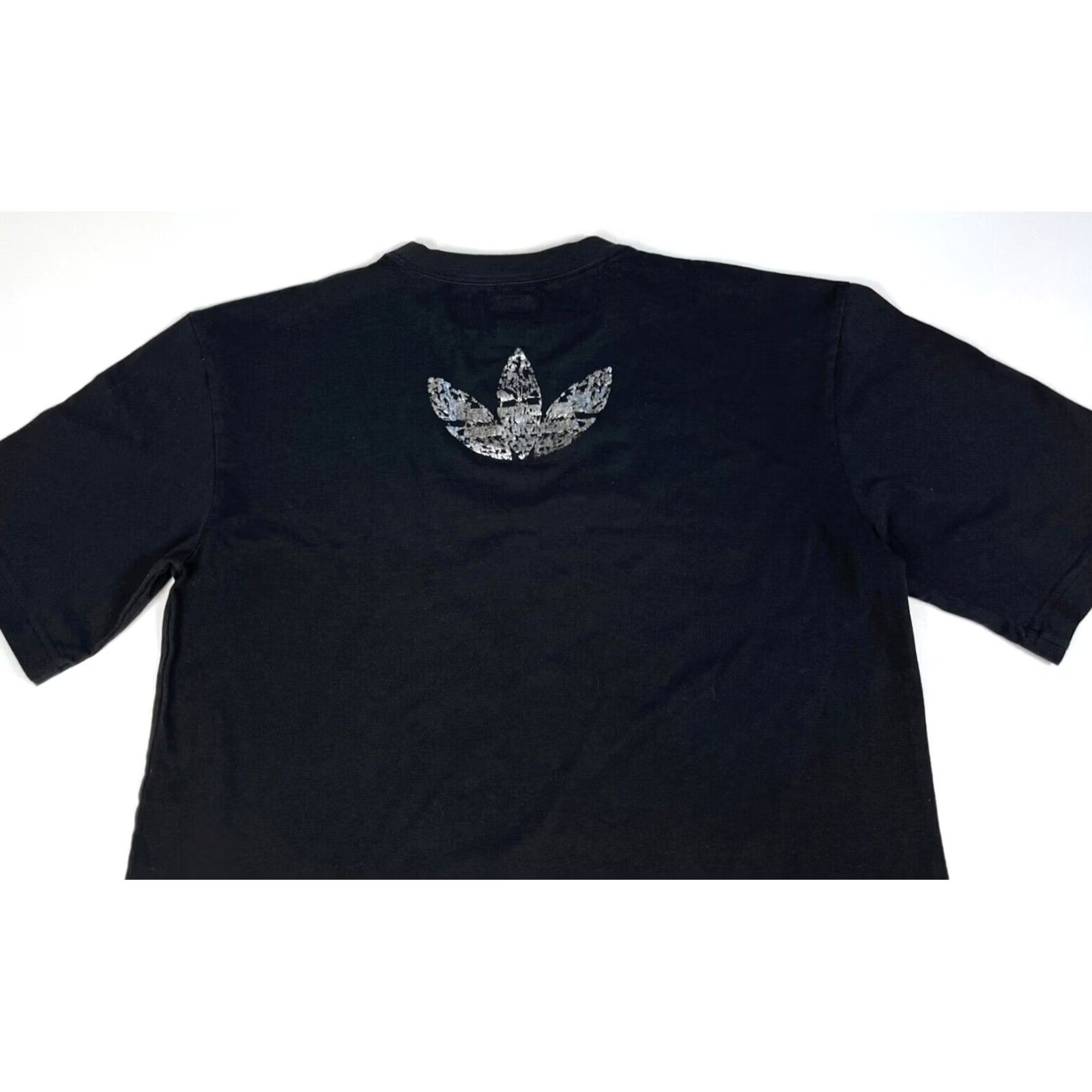 Adidas Adidas Men's Vintage 2008 T-Shirt Sz M Crew Neck Short Sleeve Black Cotton Medallion Clock Trefoil Double-Sided Graphic Print Size US M / EU 48-50 / 2 - 4 Thumbnail