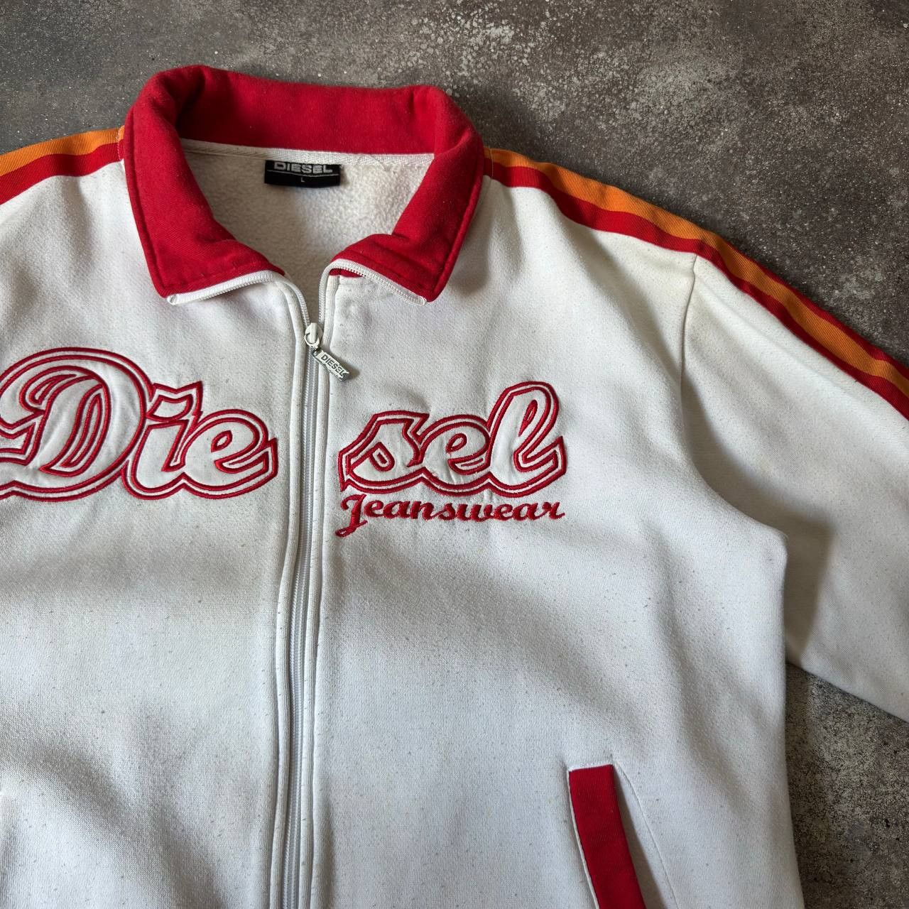 Diesel × Vintage Diesel Vintage Big Logo Zip Sweatshirt Size US XL / EU 56 / 4 - 4 Thumbnail