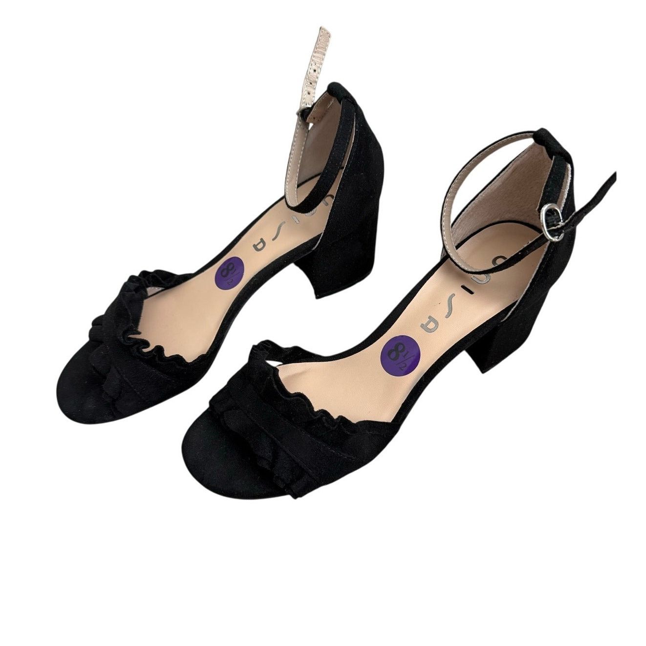 Other Unisa Black Ruffle Block Heel Sandals Size 8.5 Size US 8.5 / IT 38.5 - 2 Thumbnail