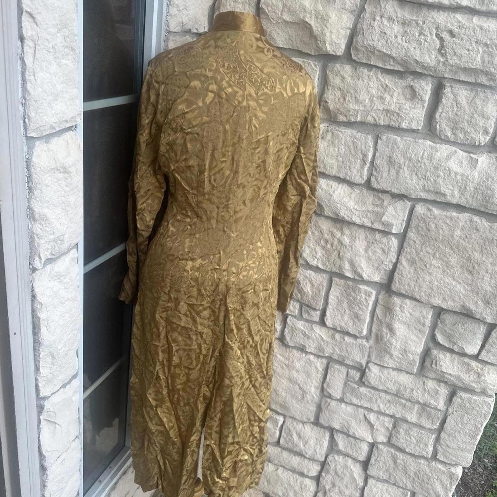 Other Gold and tan vintage Chinese-inspireddress #floral Size M / US 6-8 / IT 42-44 - 3 Thumbnail