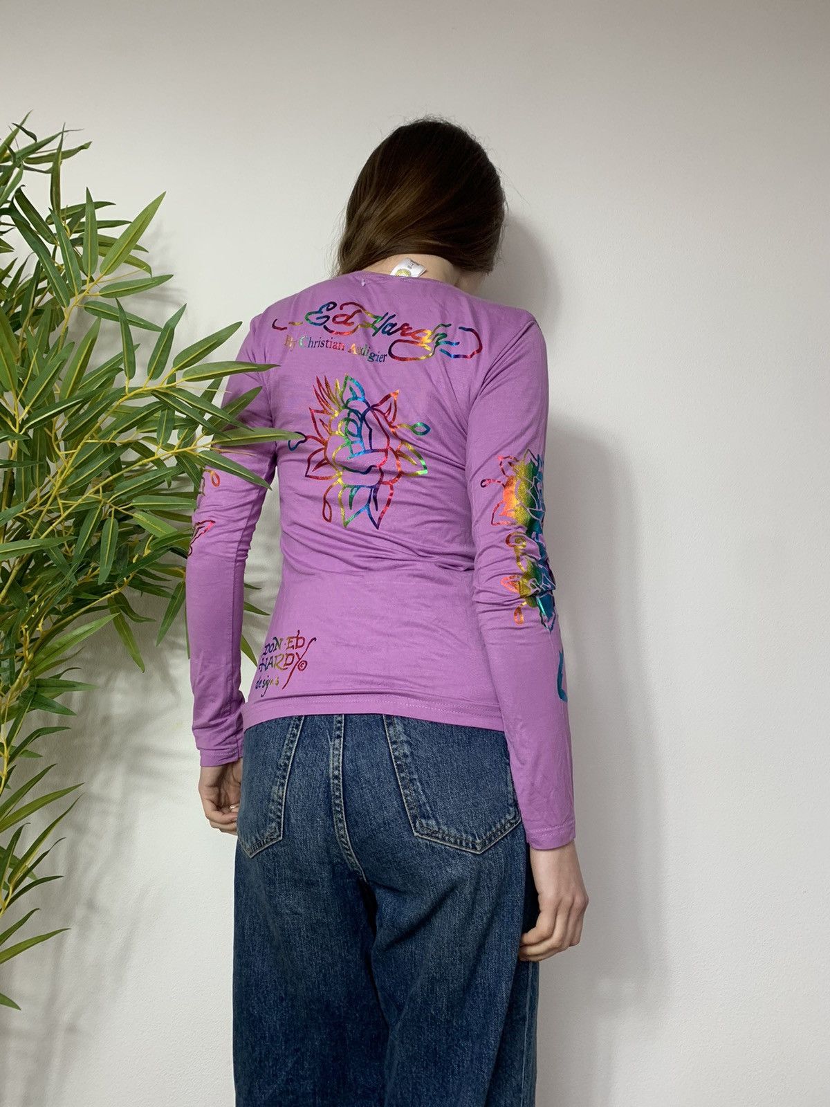 Christian Audigier VINTAGE ED HARDY BY CHRISTIAN AUDIGIER LGBT STYLE LONGSLEEVE Size L / US 10 / IT 46 - 6 Thumbnail