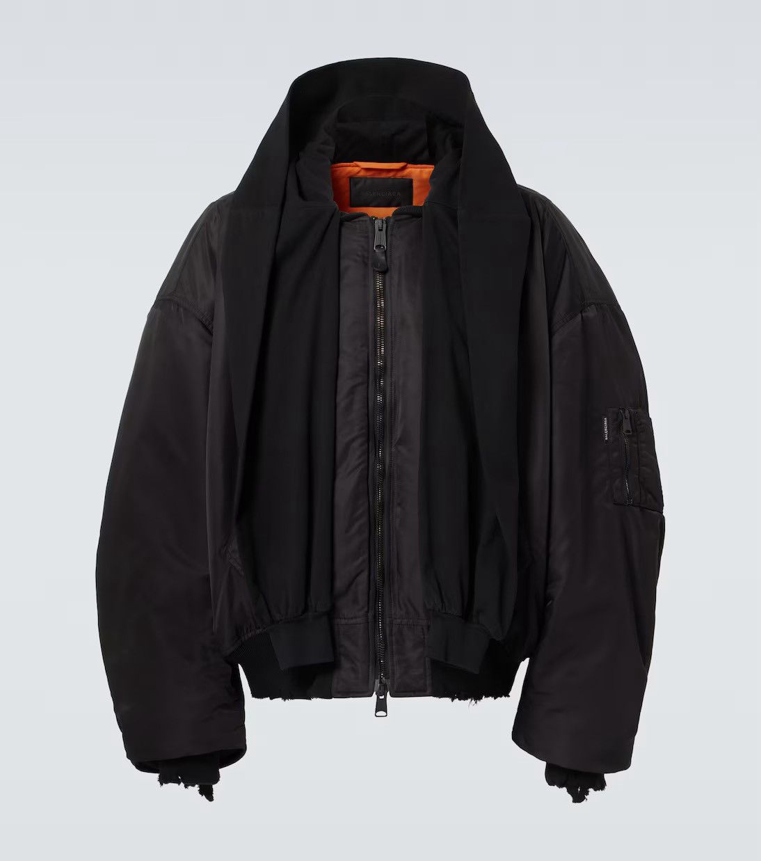 Balenciaga Incognito distressed hooded bomber jacket Size US L / EU 52-54 / 3 - 1 Thumbnail