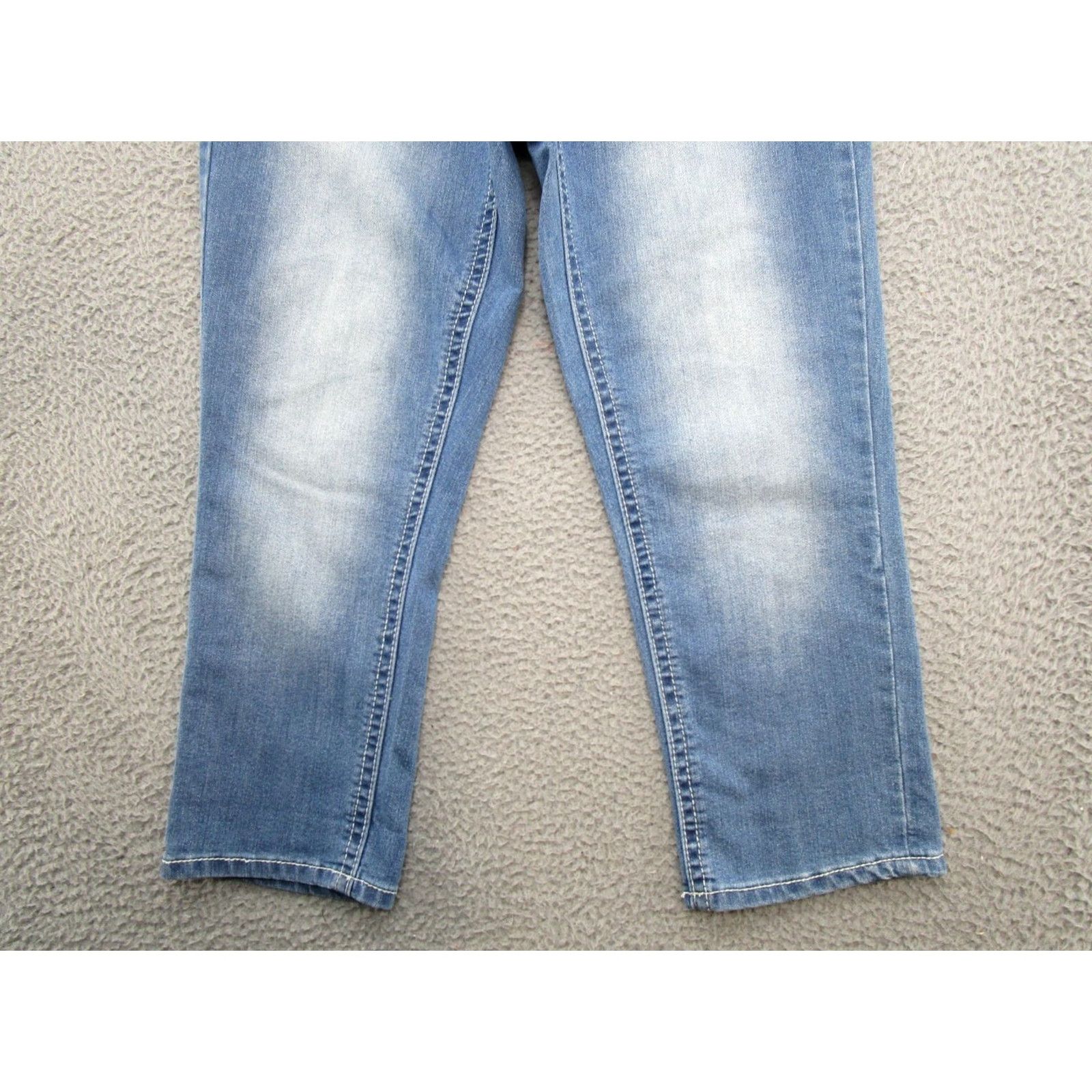 Vintage Love Nation Jeans Women's Size 8 Blue Ankle Cropped Stretch Pocket Thick Stitch Size 30" / US 8 / IT 44 - 2 Thumbnail