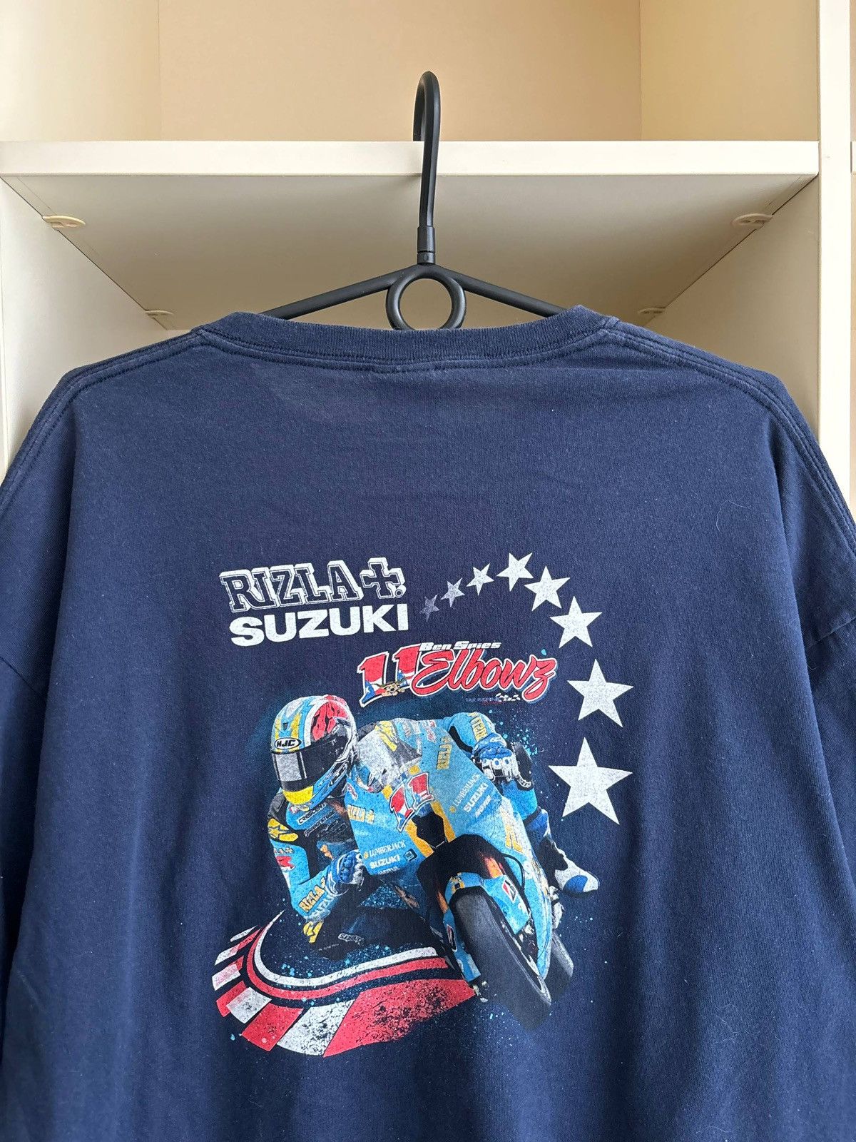 Japanese Brand Vintage Rizla Suzuki MotoGP Racing T-Shirt Ben Spies Size US XL / EU 56 / 4 - 2 Thumbnail