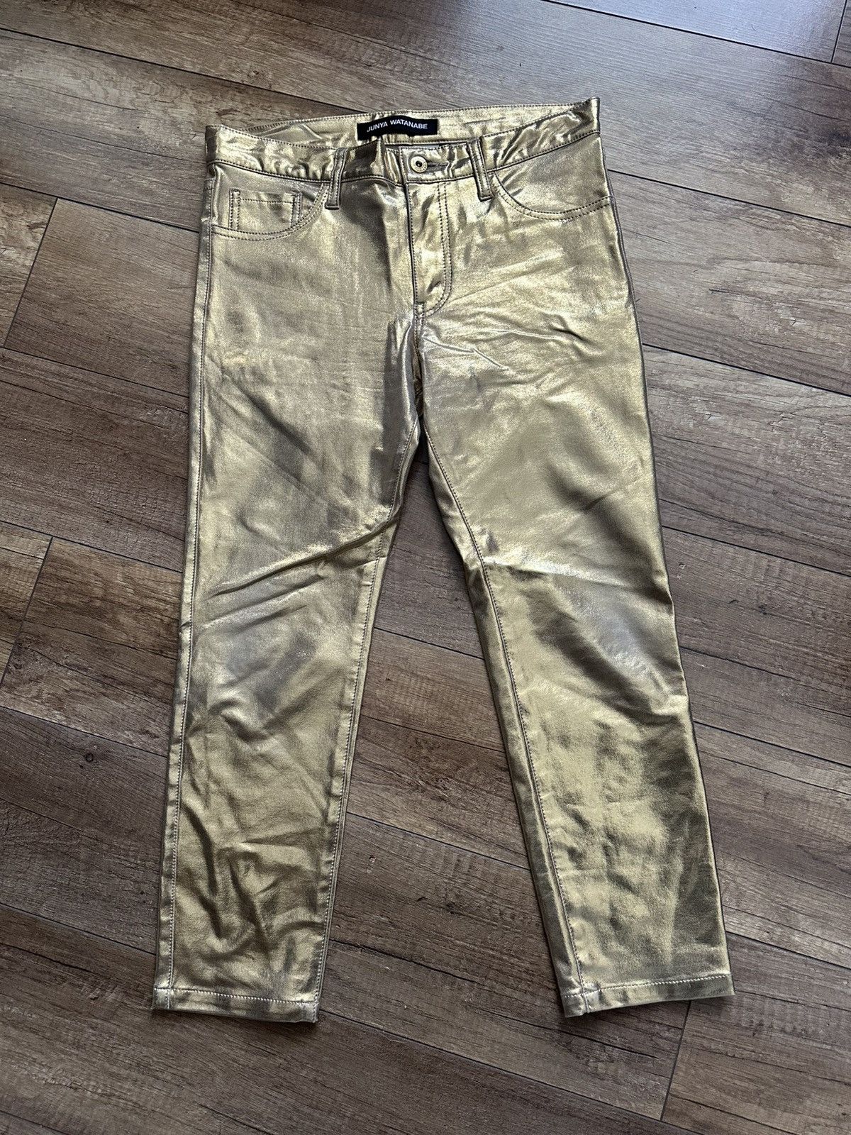 Junya Watanabe Junya Watanabe Japanese Gold Pants Trousers Size 24" / US 00 / IT 34 - 1 Thumbnail