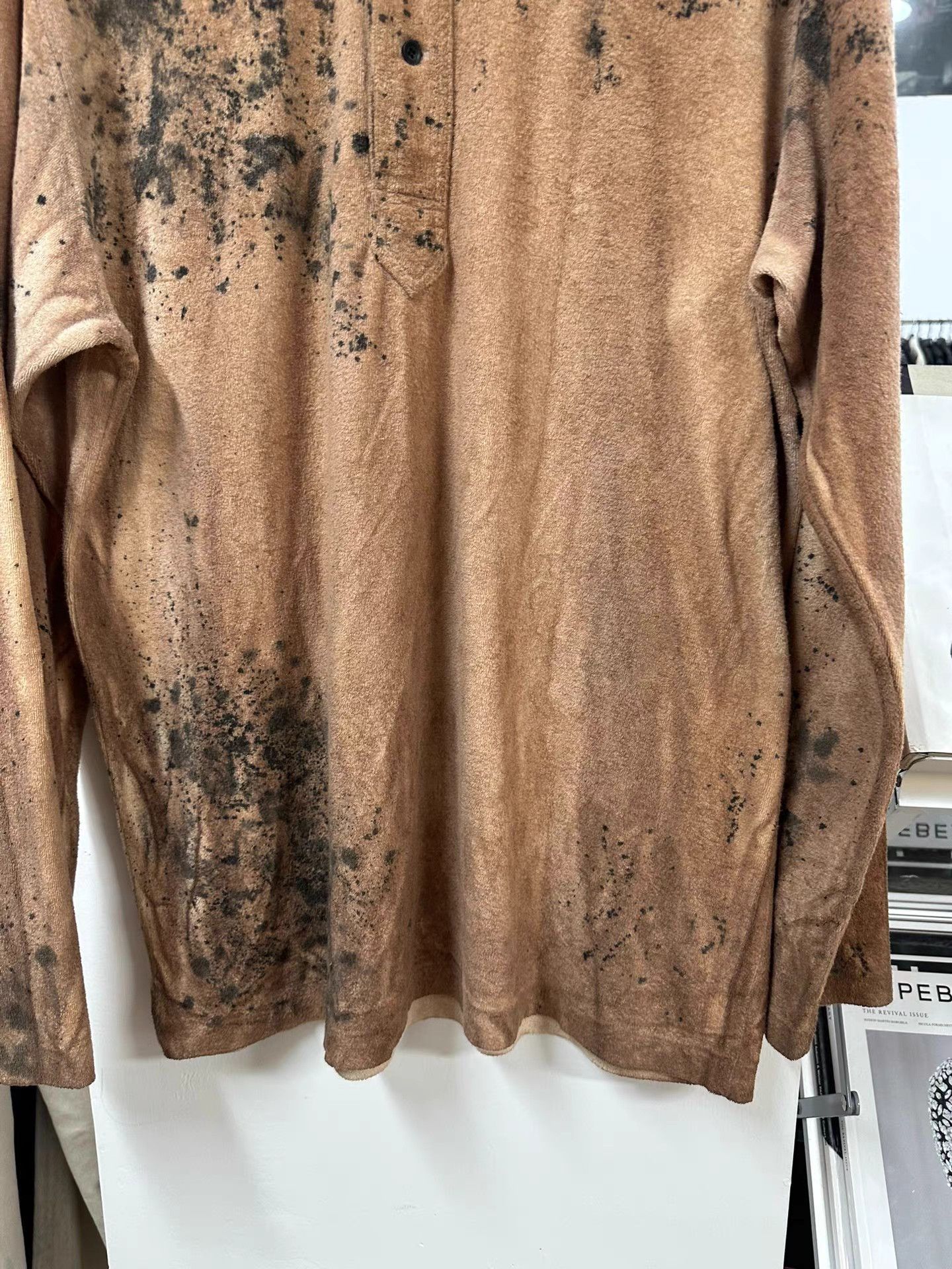 Yohji Yamamoto Yohji Yamamoto Vintage Tie-Dye Fur Collar Shirt K20 Size US M / EU 48-50 / 2 - 3 Thumbnail