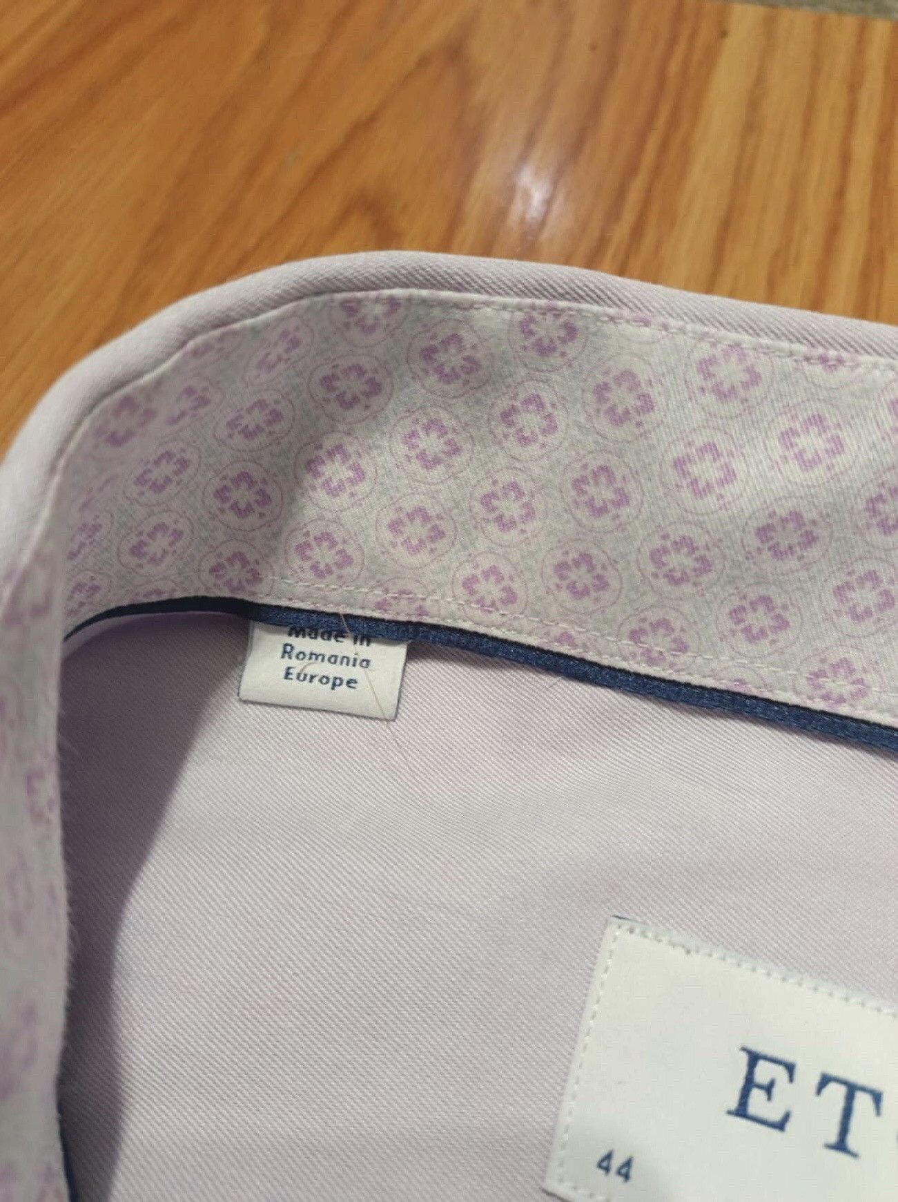 Eton ETON Sweden Light Purple Mens Slim Shirt Size 17.5 / 44 Size 44S - 5 Thumbnail