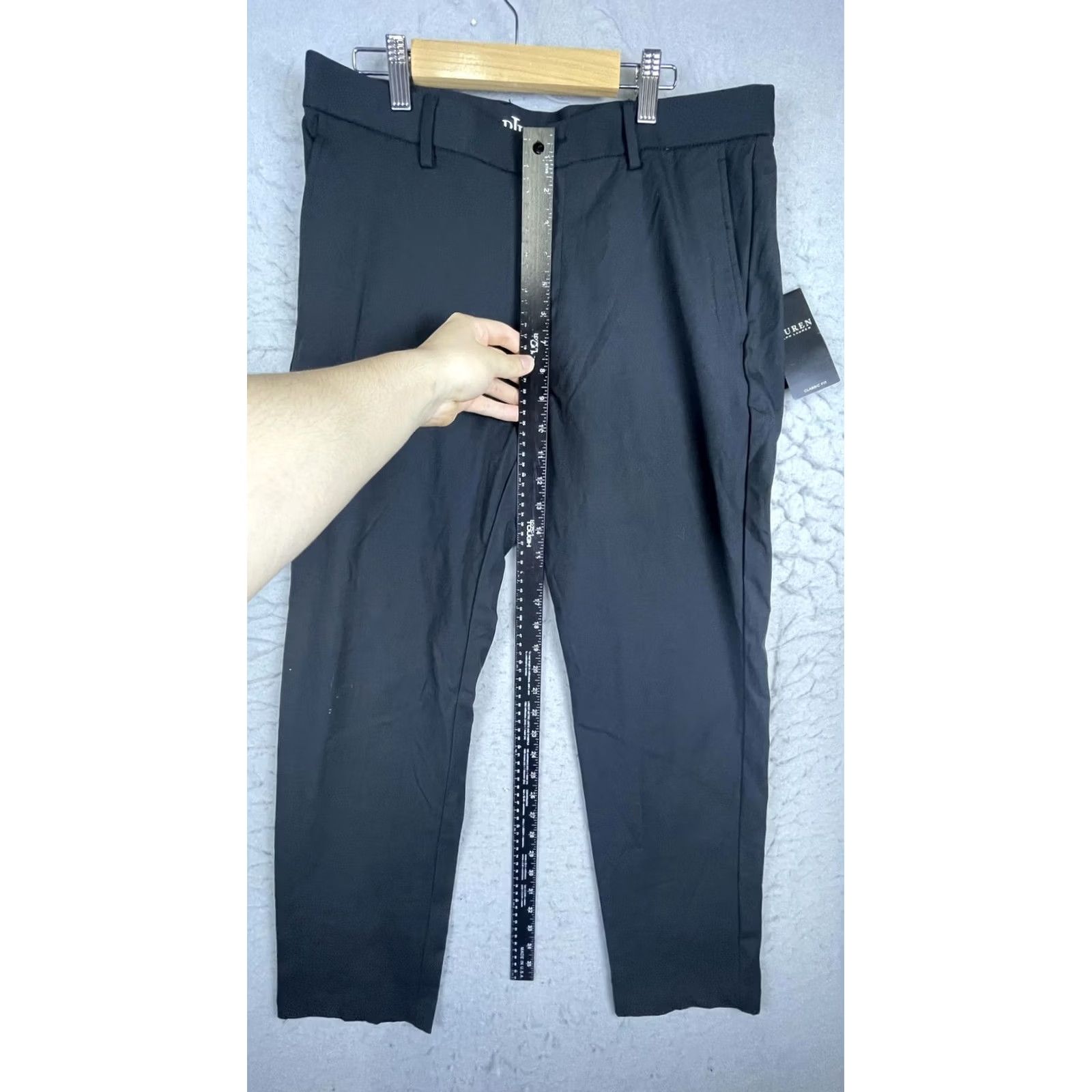 Ralph Lauren Lauren Ralph Lauren Dress Pants Mens 32x30 Black Norton Active Classic Fit Dress Pants Mens Black 32W 30L Size US 32 / EU 48 - 5 Thumbnail