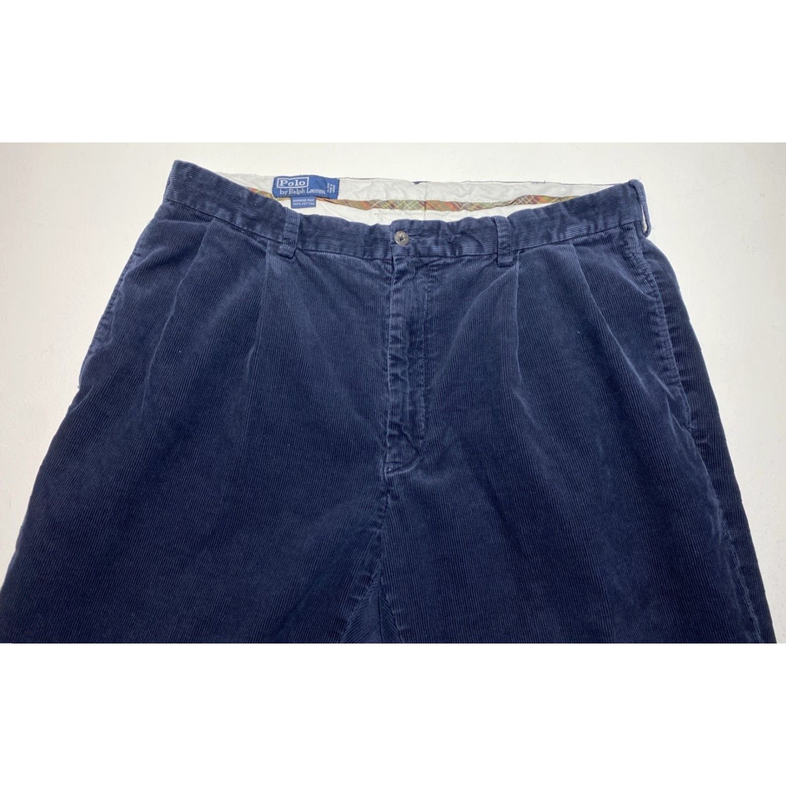 Polo Ralph Lauren Polo Ralph Lauren Men's Vintage Hammond Pant Corduroy Pleated Navy 36x32 Chino Straight Relaxed Size US M / EU 48-50 / 2 - 4 Thumbnail