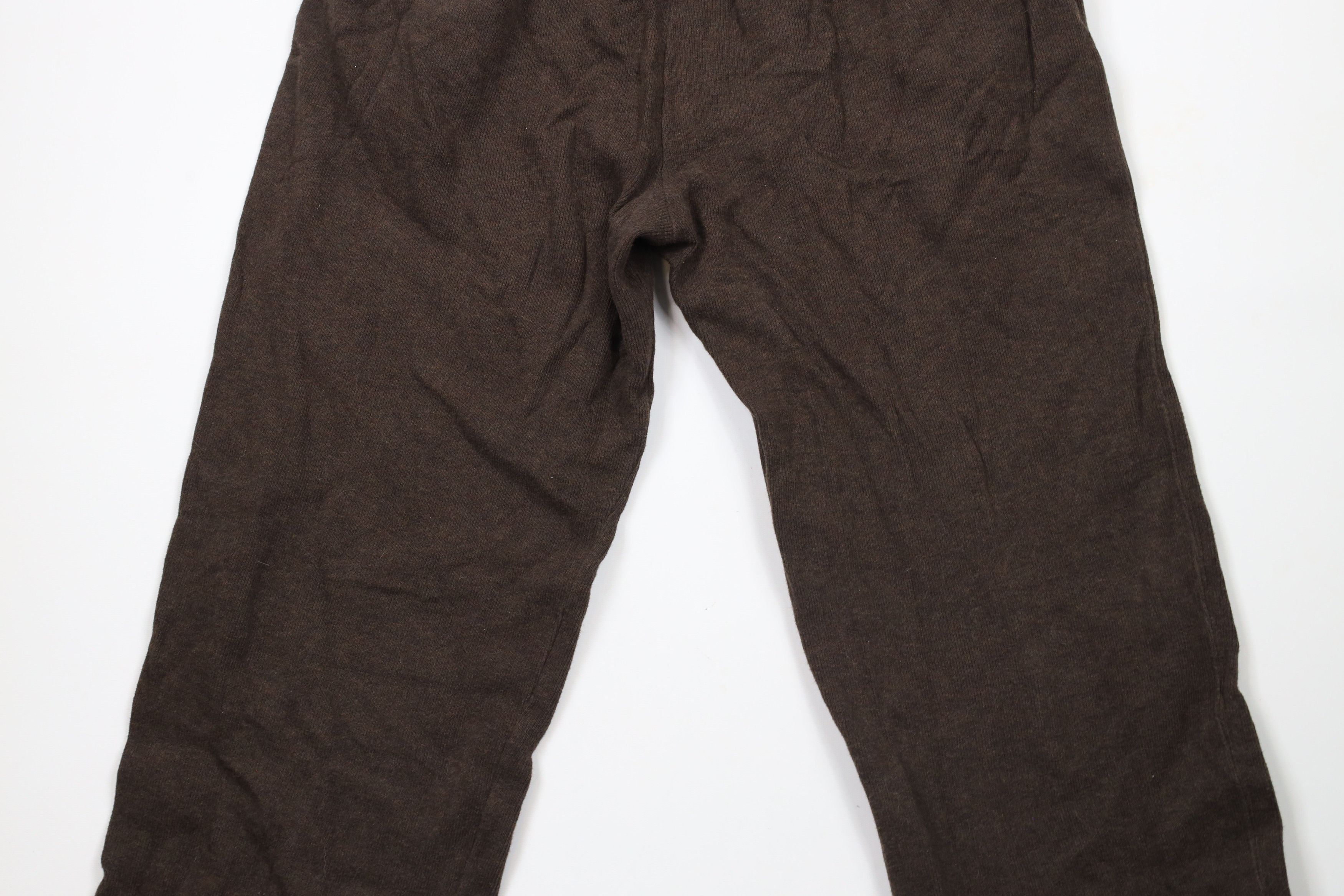 Ralph Lauren × Vintage Vintage Ralph Lauren Ribbed Knit Wide Leg Sweatpants Brown Size US 36 / EU 52 - 12 Thumbnail