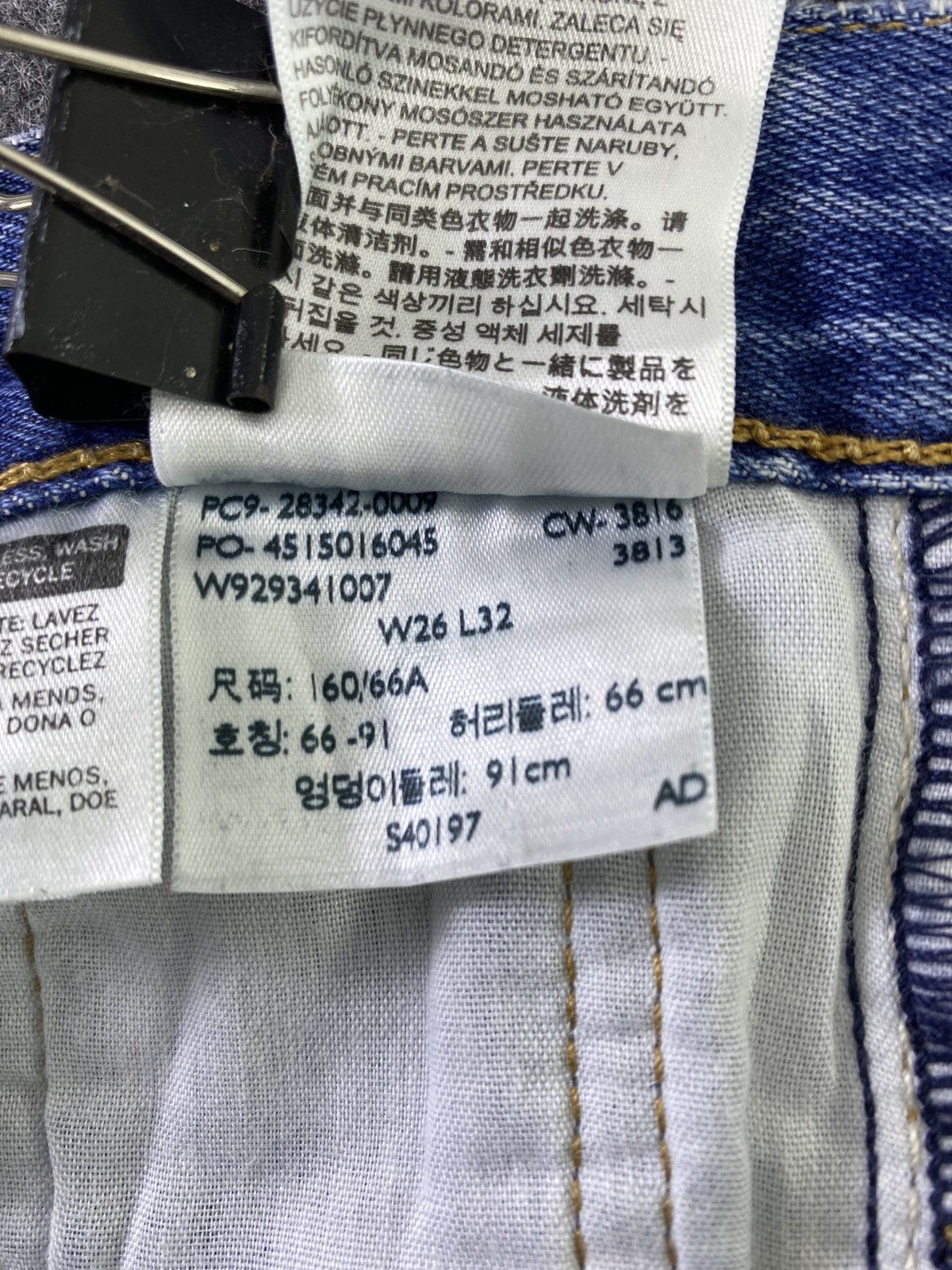 Jean × Levi's × Vintage Vintage Levis 505 C Distress Blue wash Jeans - J877 Size 29" - 7 Thumbnail