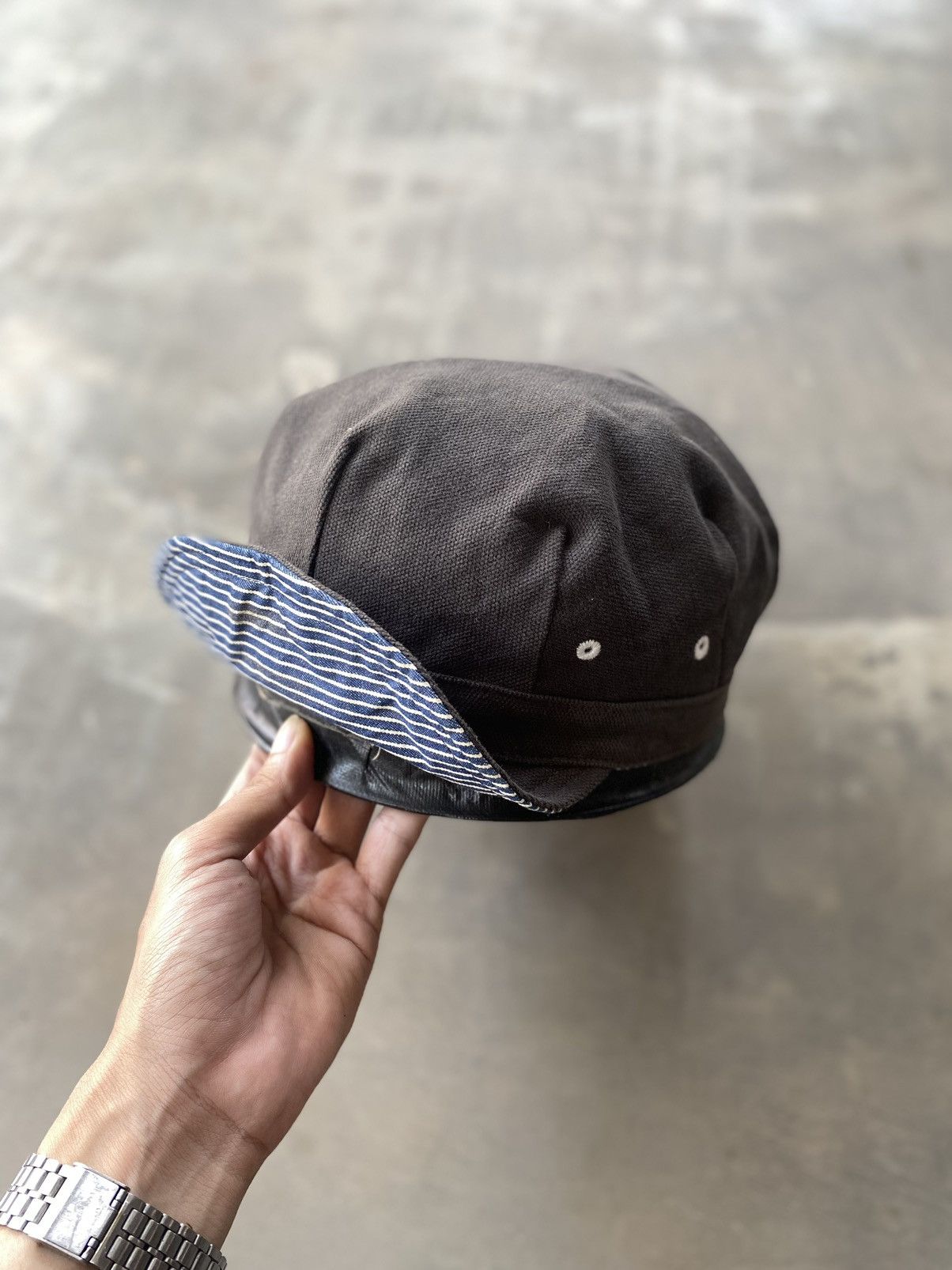 Japanese Brand × Vintage REVERSIBLE JACK & JILL HICKHORY MECHANIC CAP Size ONE SIZE - 8 Thumbnail