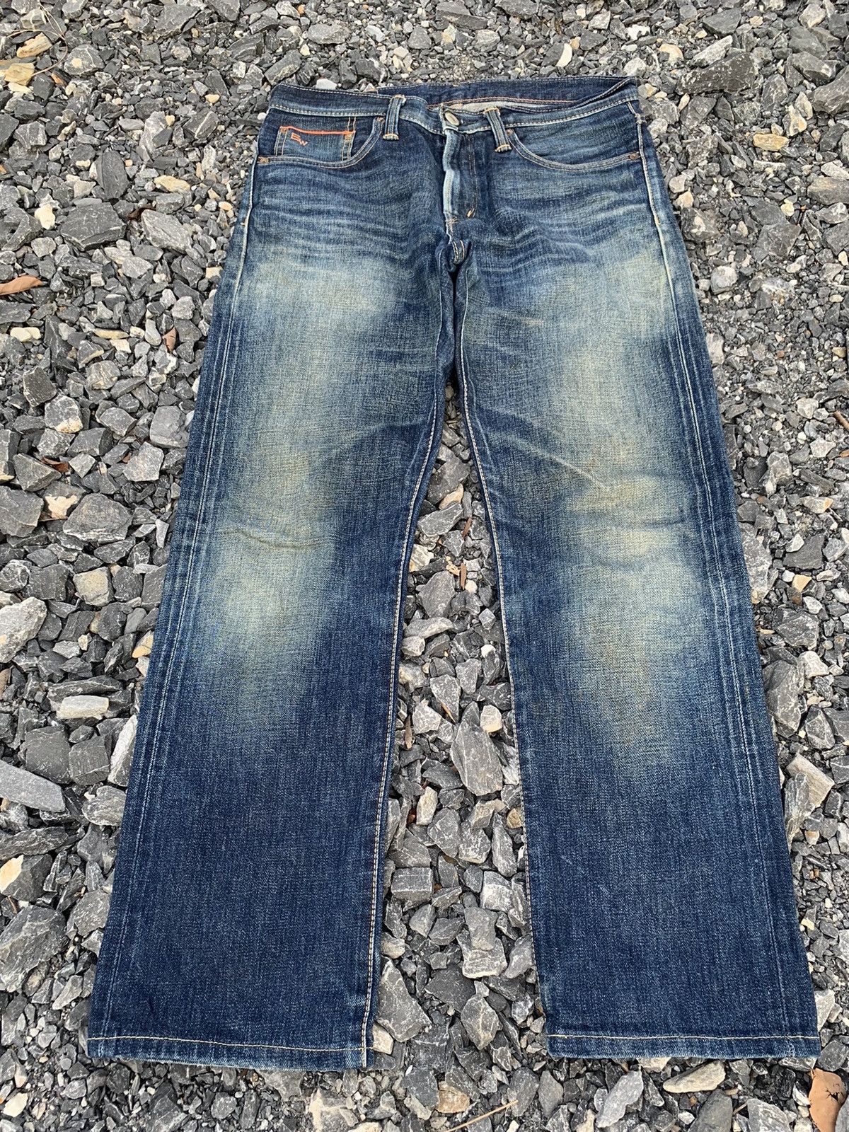 Edwin VINTAGE EDWIN 505ZX SELVEDGE RUSTY JAPANESE DISTRESSED DENIM Size US 32 / EU 48 - 2 Thumbnail