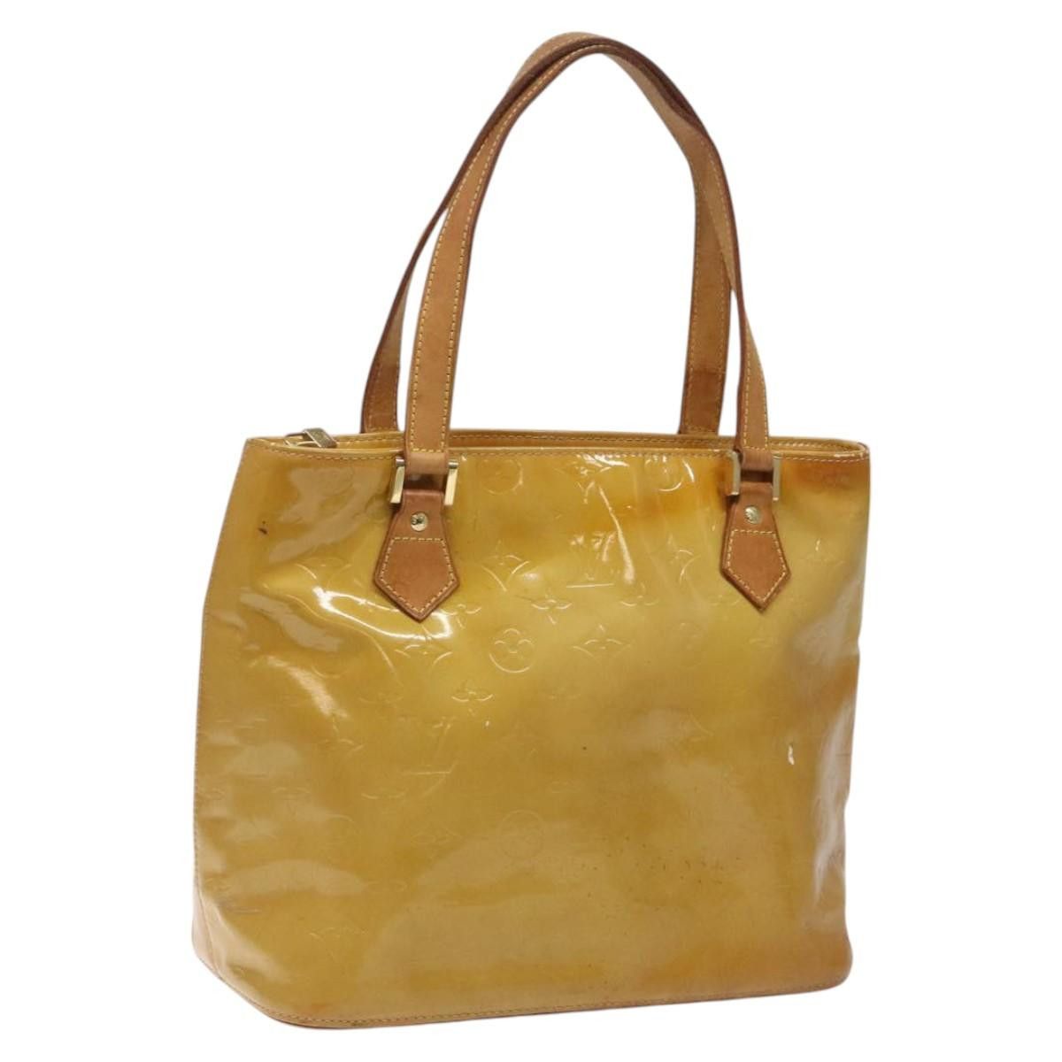 Louis Vuitton LOUIS VUITTON Monogram Vernis Houston Hand Bag Beige M91004 Size ONE SIZE - 1 Thumbnail
