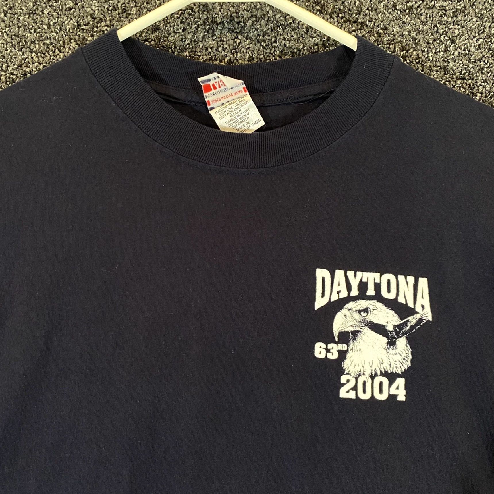 Vintage VINTAGE 2004 Bike Week Shirt Mens Large Navy Blue Tee Daytona Eagle BNK Motorcycle Shirt Mens Large Navy Blue Tee Size US L / EU 52-54 / 3 - 3 Thumbnail