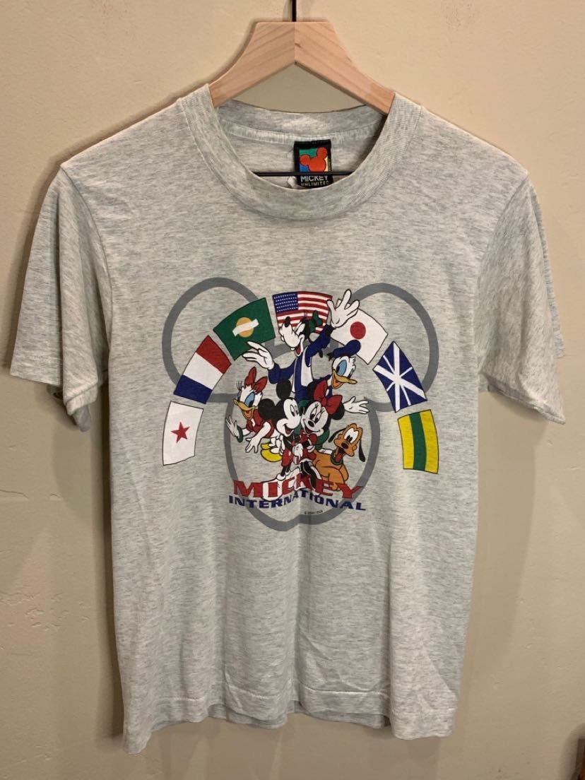 image of Disneyland Mickey International Unlimited T-Shirt - S/m in Grey, Men's (Size Small)