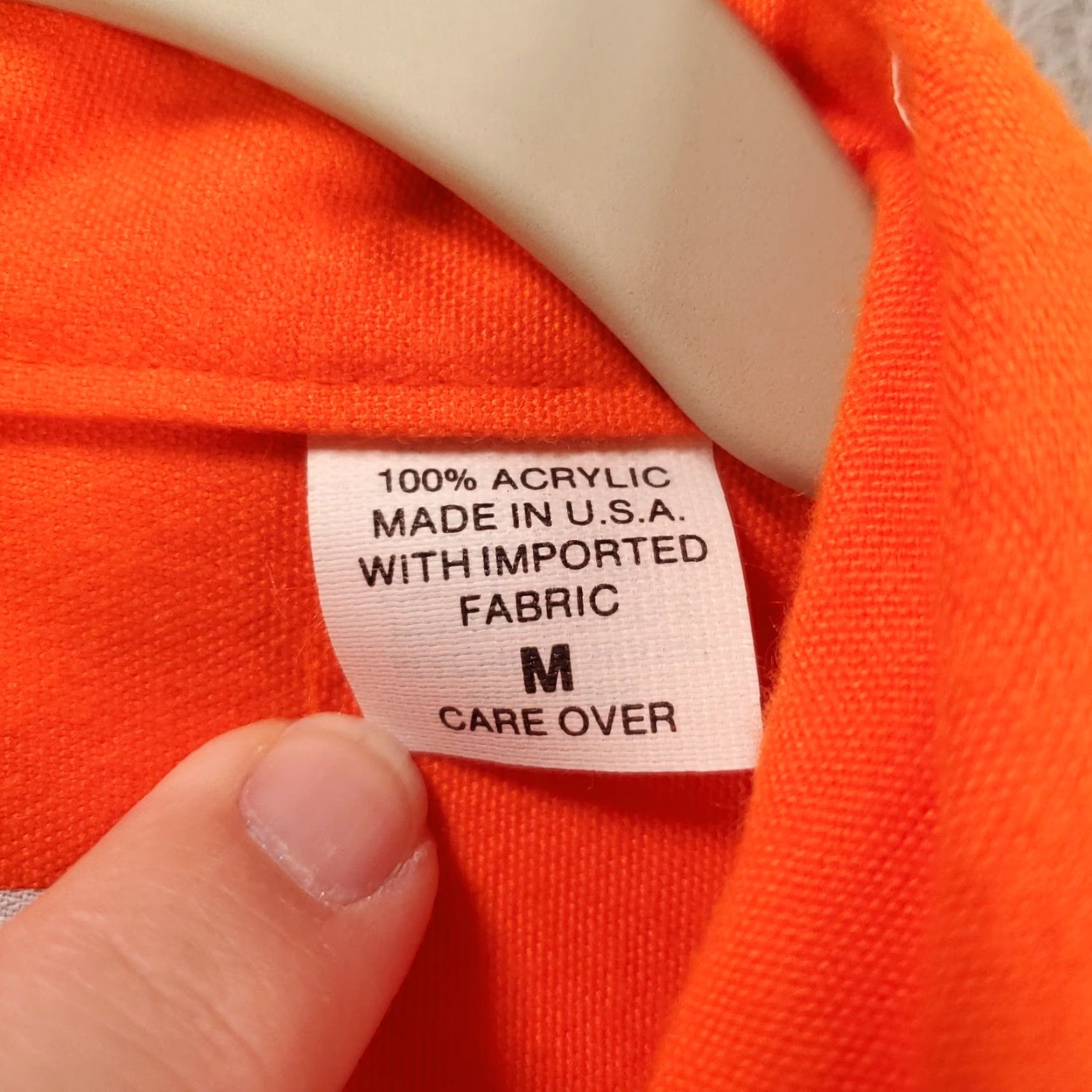 Hunter VINTAGE SPORTS AFIELD Button-Up Flannel Shirt Mens M Orange Hunter's Safety Orange Blank NOS Old Stock Regular Fit Size US M / EU 48-50 / 2 - 7 Thumbnail