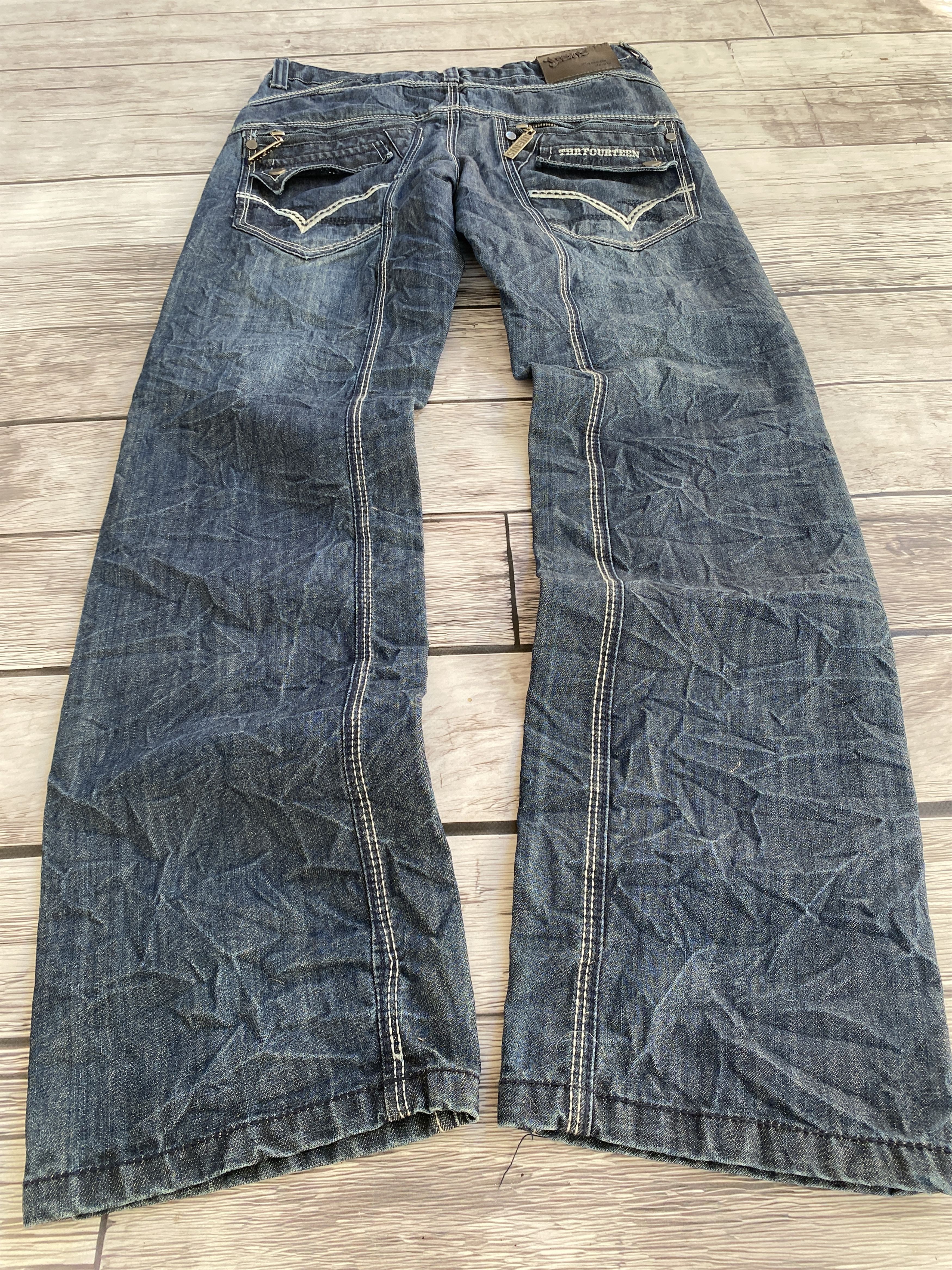 Hysteric Glamour × Japanese Brand Japanese Crazy Ed Hardy Style Distressed Washed Jeans Size US 30 / EU 46 - 3 Thumbnail