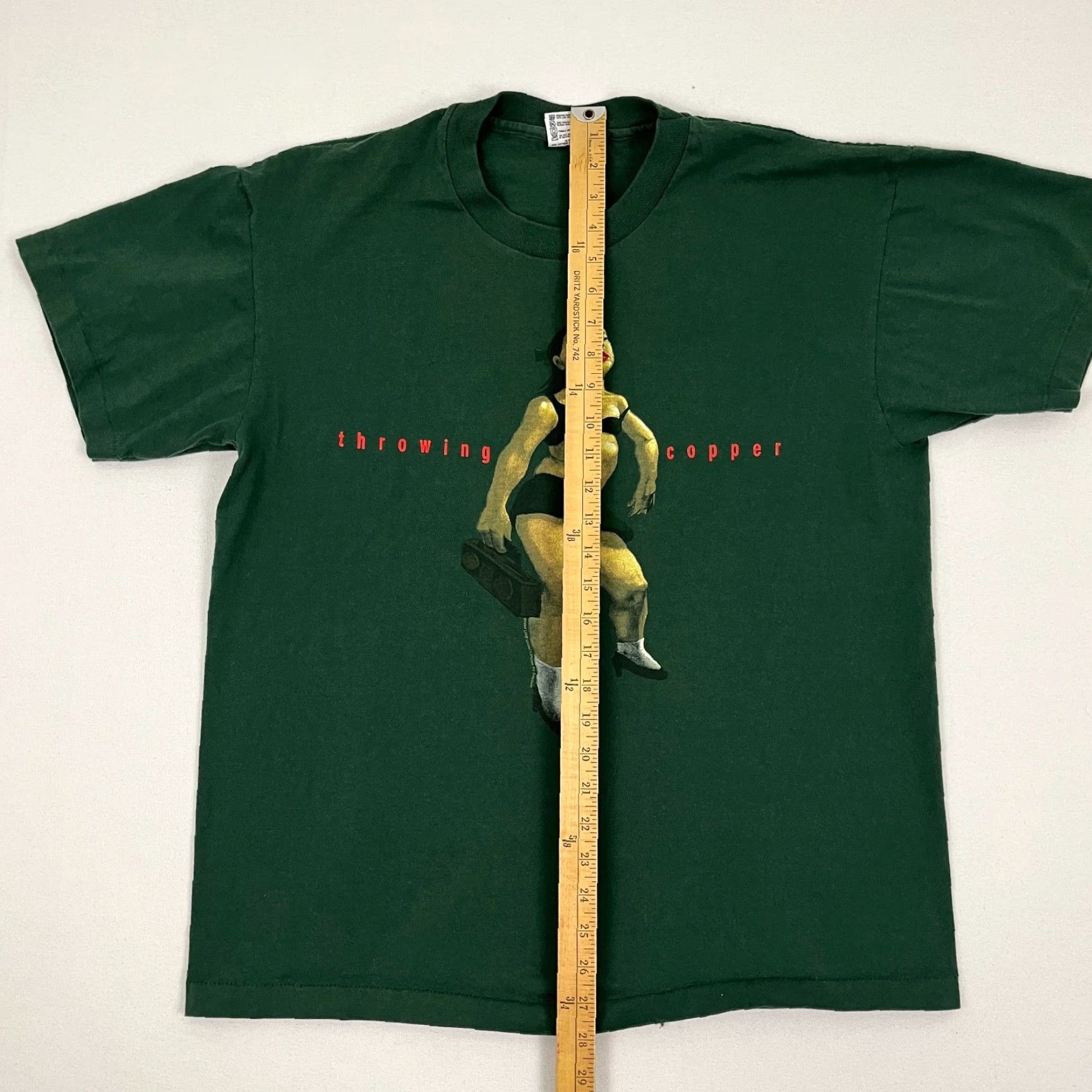 Anvil VTG 90s Throwing Copper Shirt Mens XL 1994 Live Tour Concert Band Logo Graphic Print T-Shirt Anvil Cotton Green Size US XL / EU 56 / 4 - 6 Thumbnail