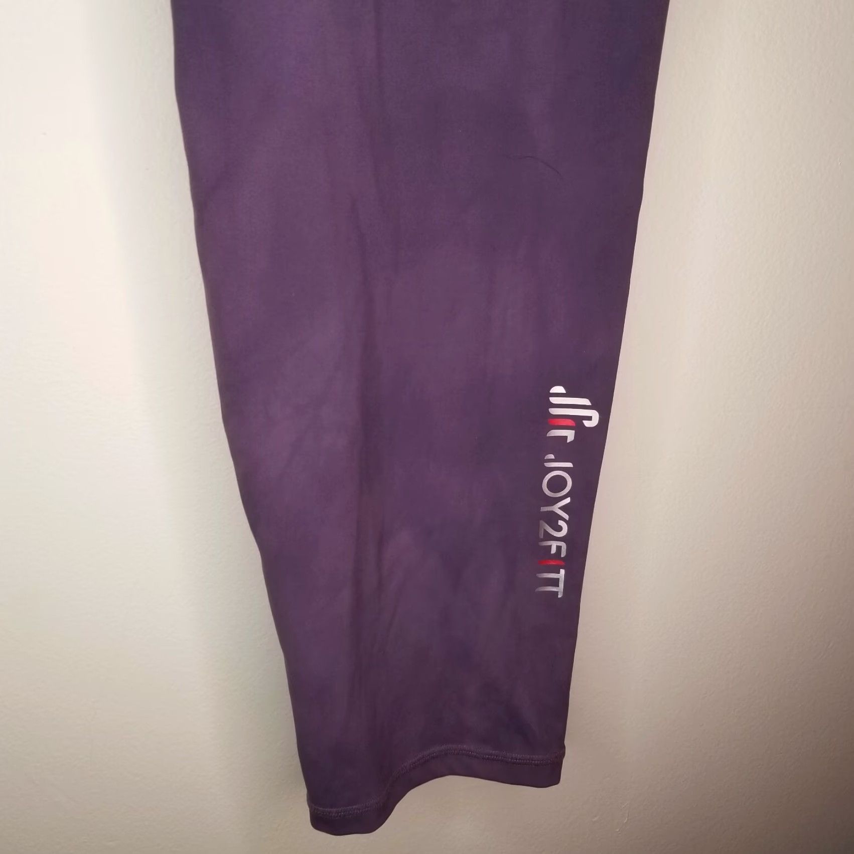 Vintage JOY2fitt Women's Leggings Activewear 2XL Purple Compression Yoga Leggings Purple 2XL Womens Size 40" / US 18 - 3 Thumbnail