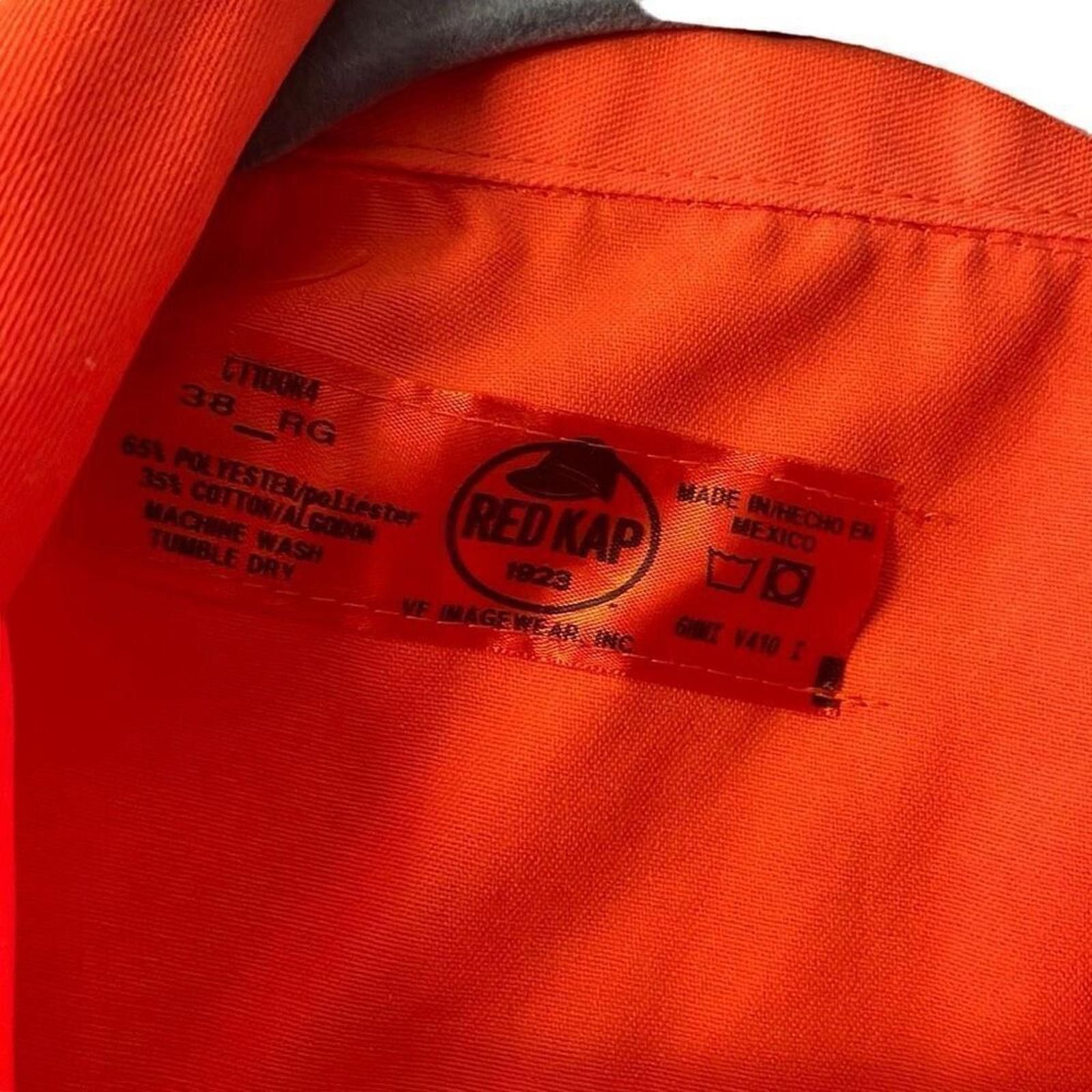 Red Kap Red Kap orange twill jumpsuit size 38 regular Size 36R - 3 Thumbnail