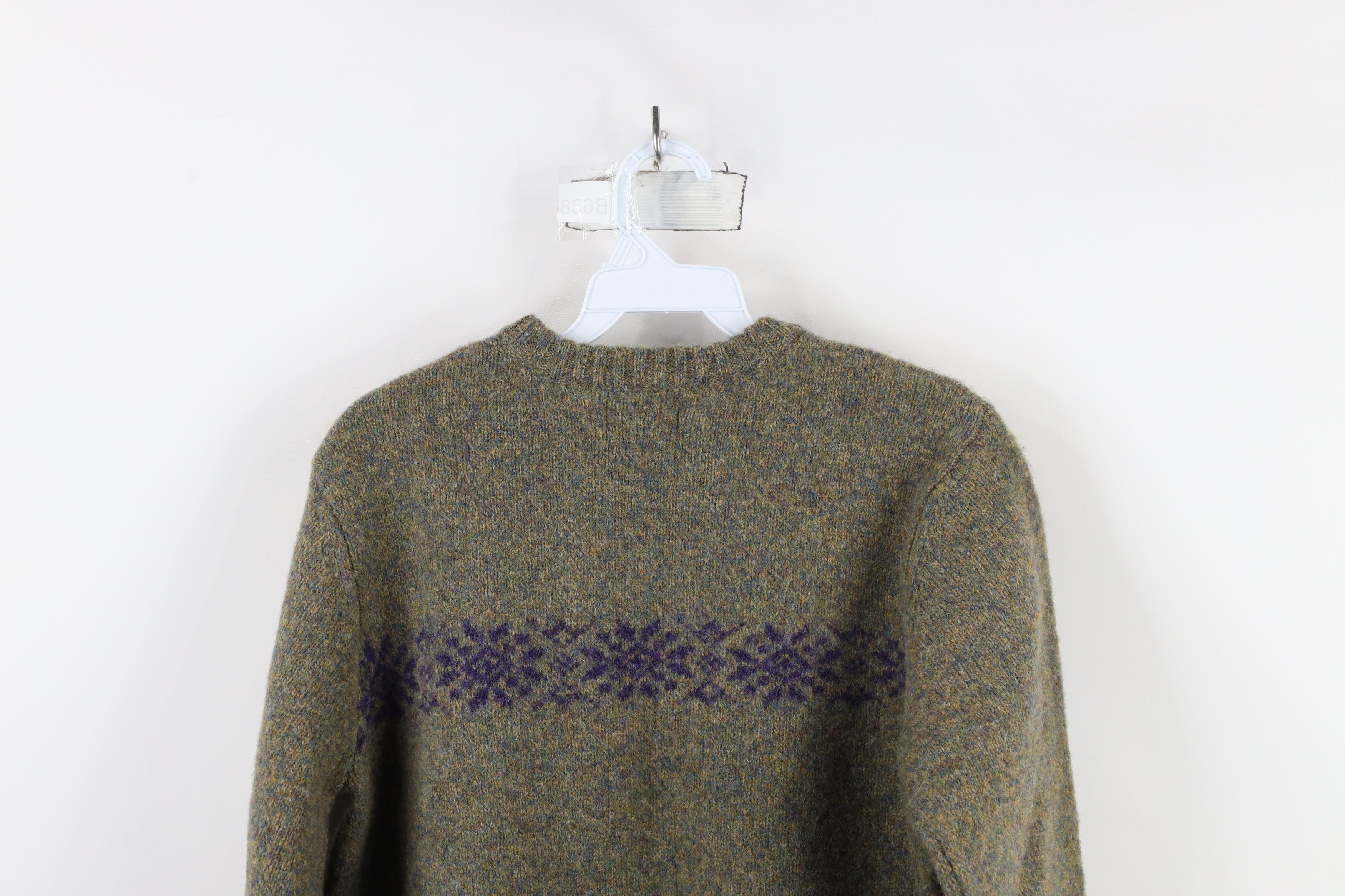 Abercrombie & Fitch × Vintage Vintage 90s Abercrombie & Fitch Fair Isle Wool Knit Sweater Size L / US 10 / IT 46 - 8 Thumbnail