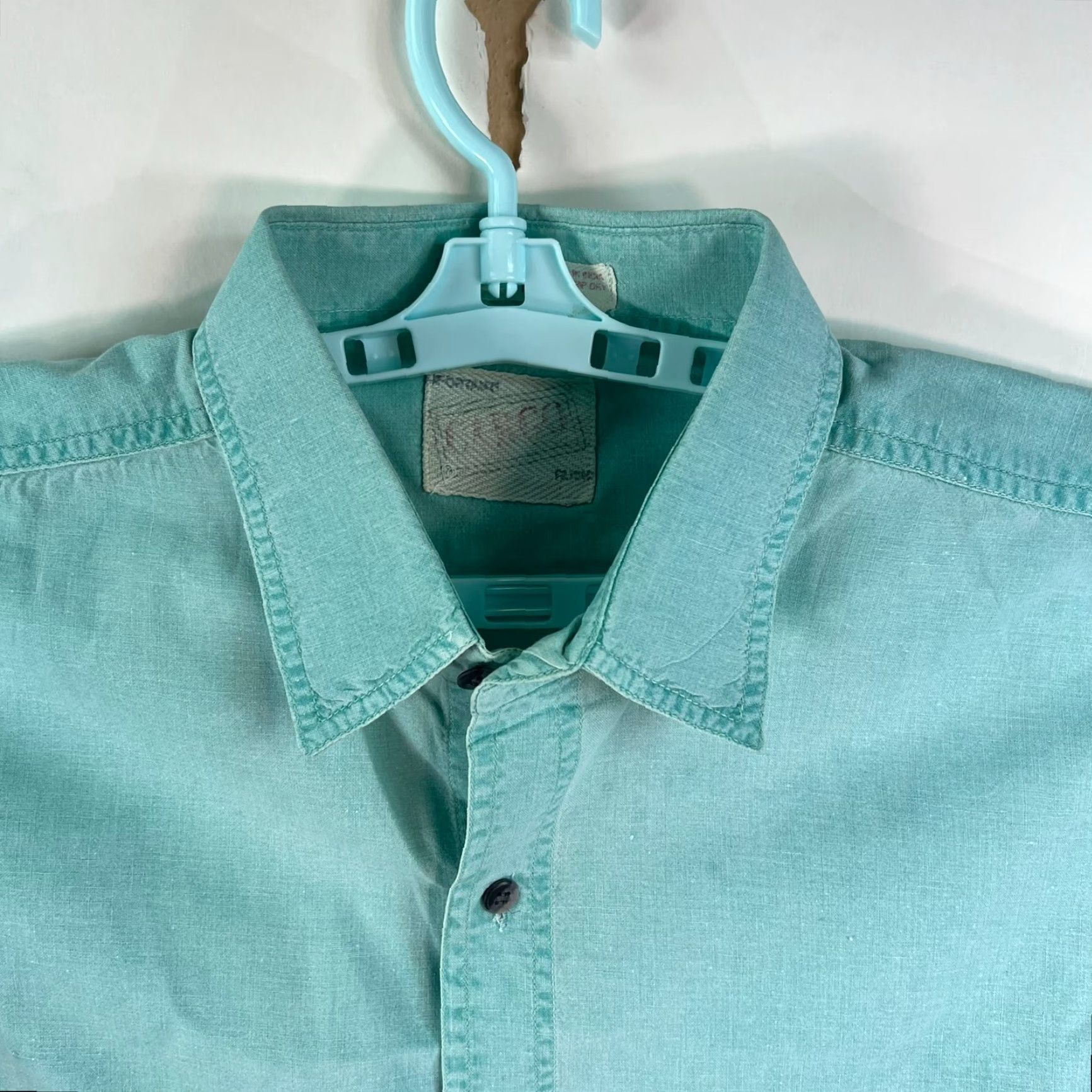 Altea VINTAGE Cargo Button Shirt Mens XL Teal Blue Heavyweight Cotton Pockets 100% USA Seller Mens XL Teal Blue Button-Up Shirt Size US XL / EU 56 / 4 - 2 Thumbnail