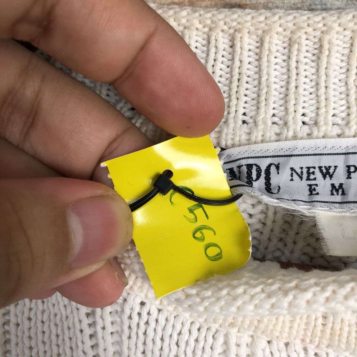 Vintage DL NPL White vintage sweatshirt Knitwear #C560 Size US L / EU 52-54 / 3 - 8 Thumbnail