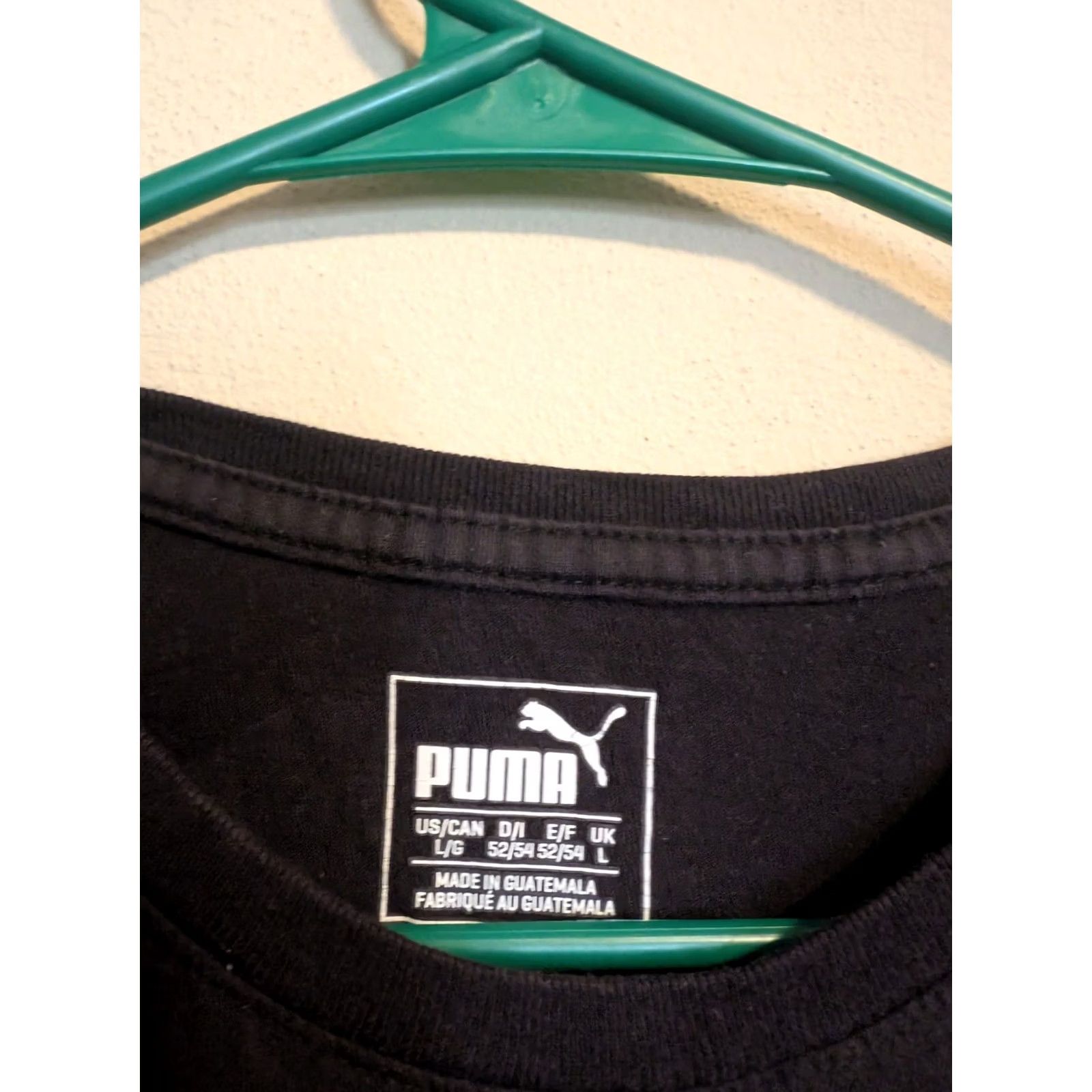 Puma PUMA T-Shirt Men's LARGE Black Graphic Round Neck Short Sleeve Pullover Classic Size US L / EU 52-54 / 3 - 2 Thumbnail