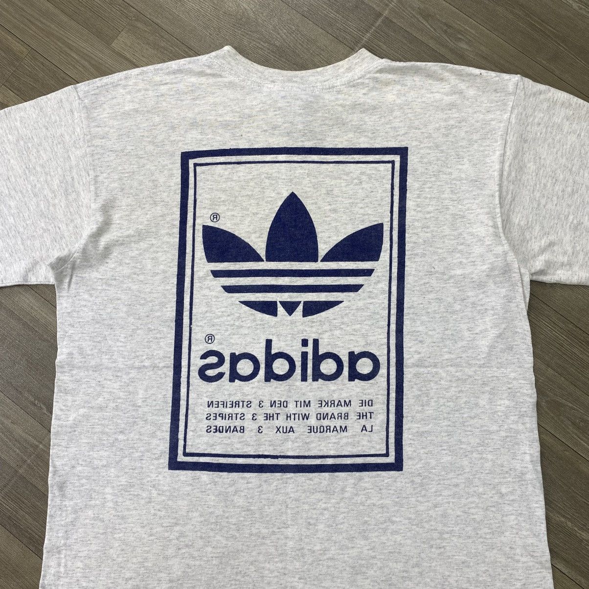 Adidas 🇺🇸1980s Vintage Adidas USA Trefoil Big Logo Spell Out Tee Size US M / EU 48-50 / 2 - 9 Thumbnail