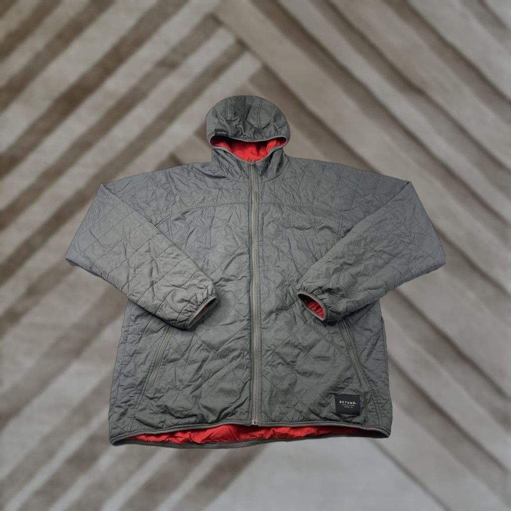 Vintage BEYOND K3 Prima Lochi Jacket REVERSIBLE Gray Red ~Men’s XL Quilted Shirt? Size US XL / EU 56 / 4 - 1 Thumbnail