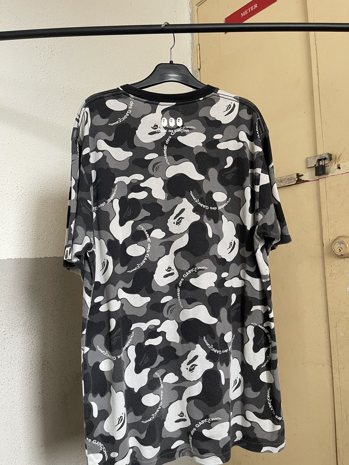 Bape × Comme des Garcons Bape Comme Des Garcons Camo Osaka Exclusive T Shirt Size US XL / EU 56 / 4 - 2 Thumbnail