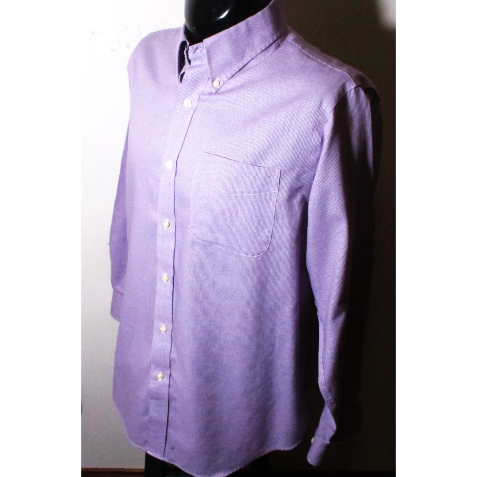Ralph Lauren VINTAGE LAUREN Ralph Lauren Lavender Long Sleeve "Classic Fit" Dress Shirt 17/34-35 Men Purple 100% Cotton Jacket? Size 46R - 4 Thumbnail