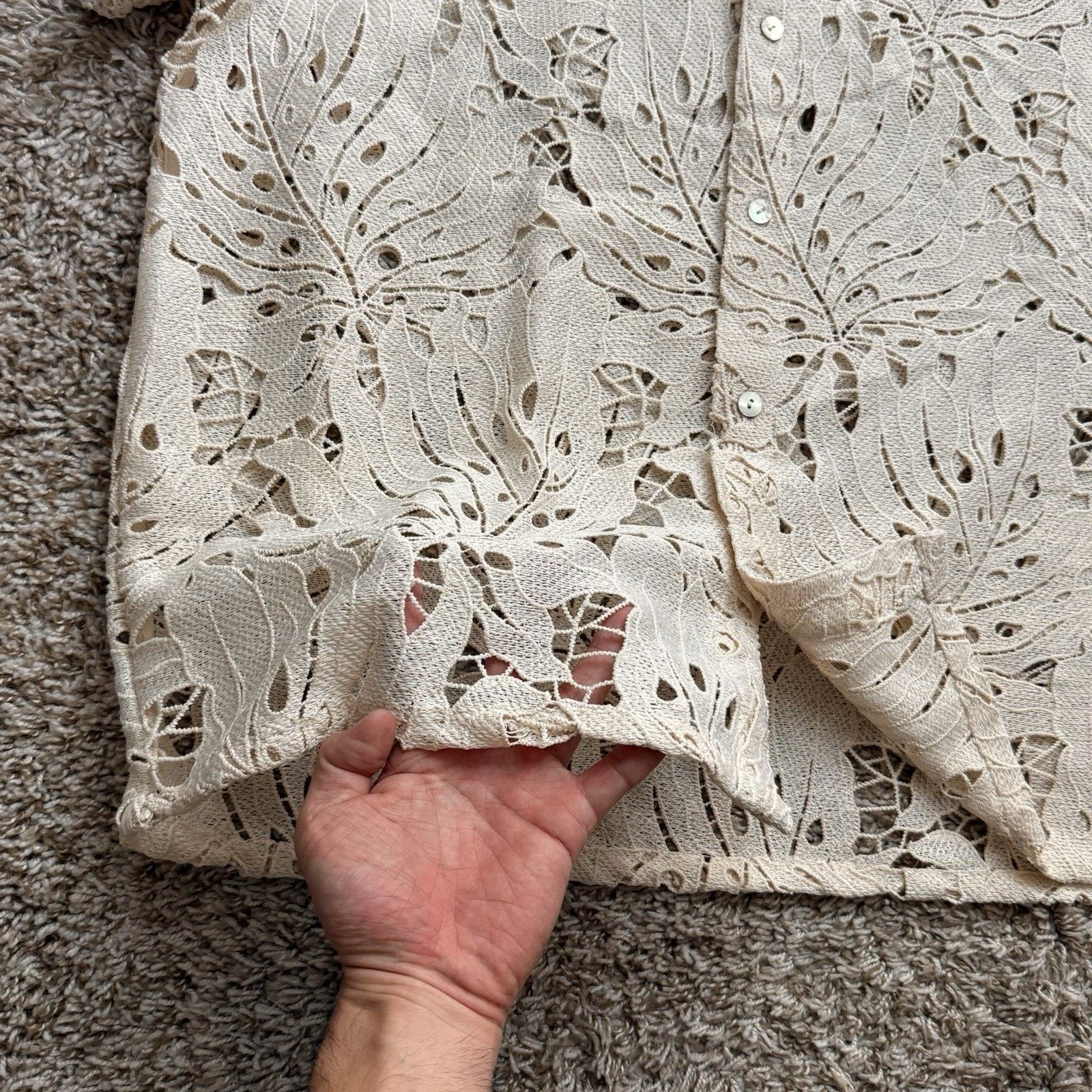 Other Dandy Del Mar Monstera Shirt - Scallop - Button Up SS Shirt Size US XL / EU 56 / 4 - 5 Thumbnail