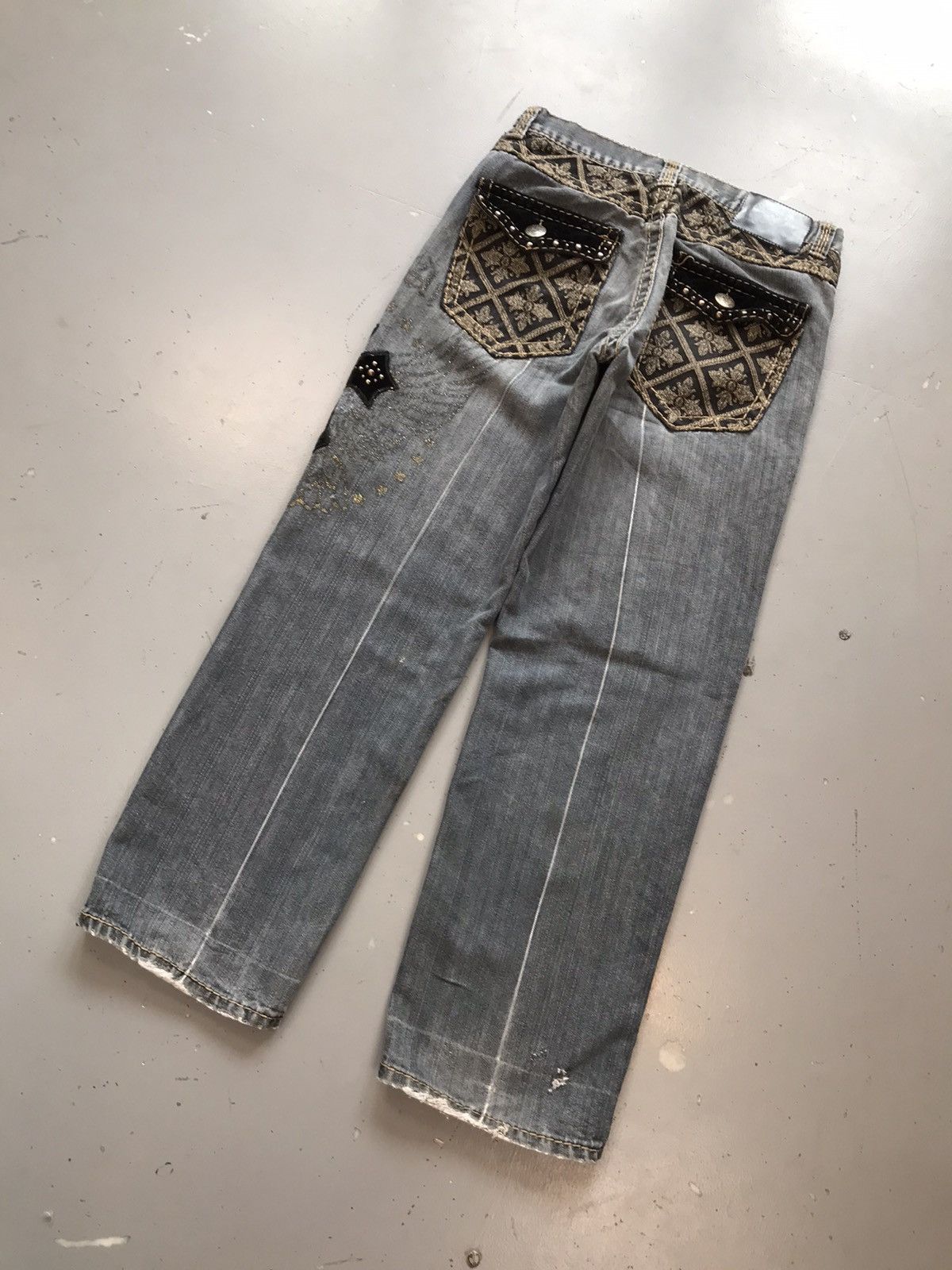 Vintage Vintage royal army crazy cross studd embroidered denim Size US 32 / EU 48 - 8 Thumbnail