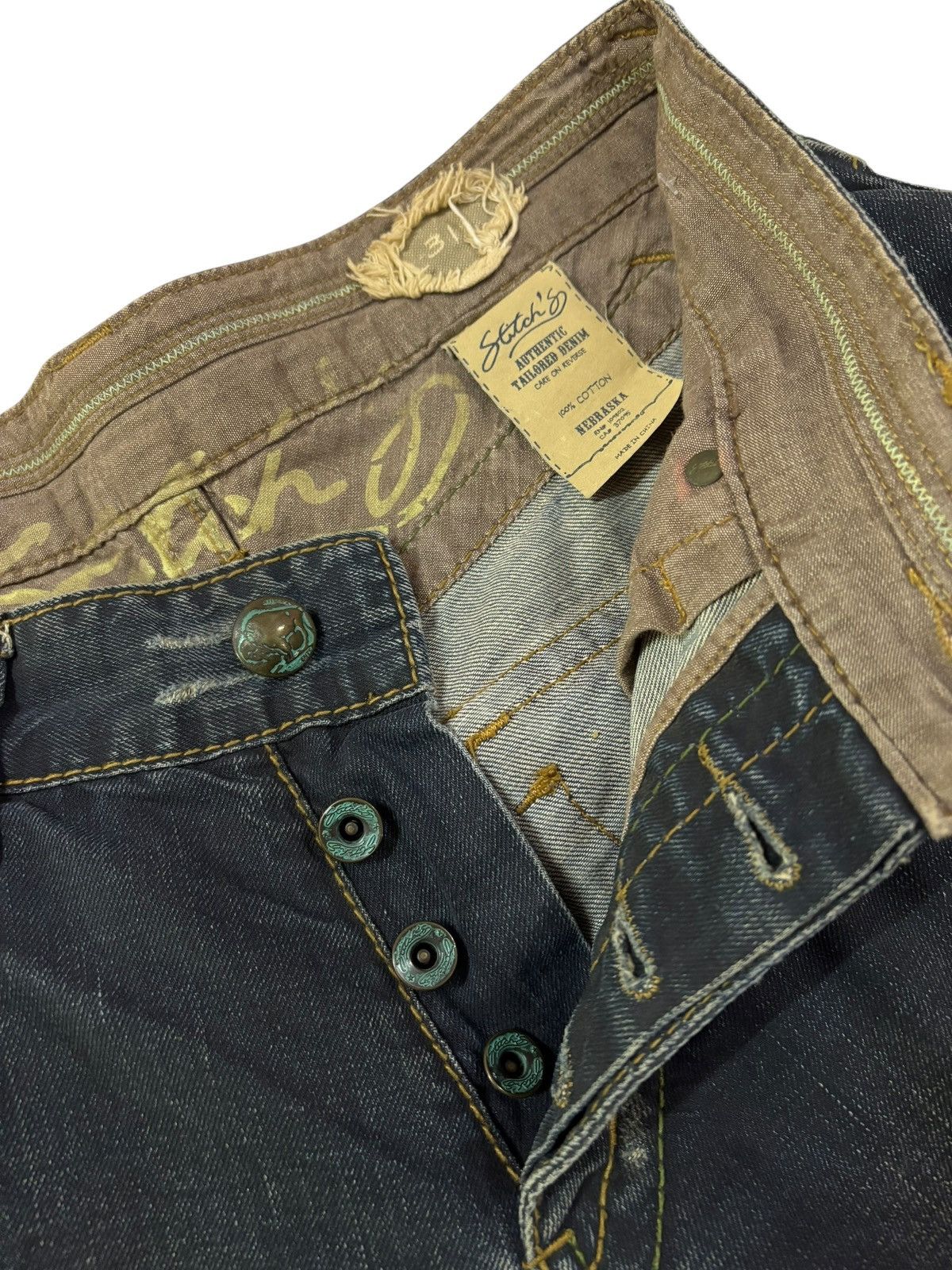Other Vtg Y2k Stitch’s Nebraska Flared Jeans Size US 31 - 7 Thumbnail