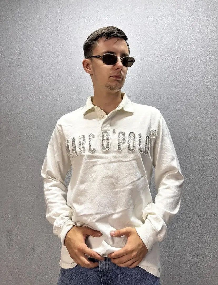 Japanese Brand × Vintage Vintage Long Sleeve Marc Polo Rugby SK8 y2k Faded Size US M / EU 48-50 / 2 - 1 Thumbnail