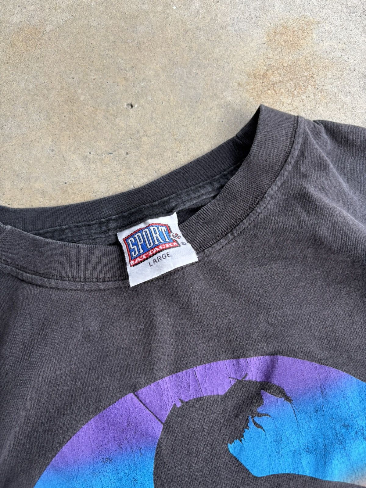 Cowboy Equipment × Vintage × Western Rise Crazy 90s Faded Lone Ranger Cowboy Sunset Boxy Tee Size US M / EU 48-50 / 2 - 4 Thumbnail